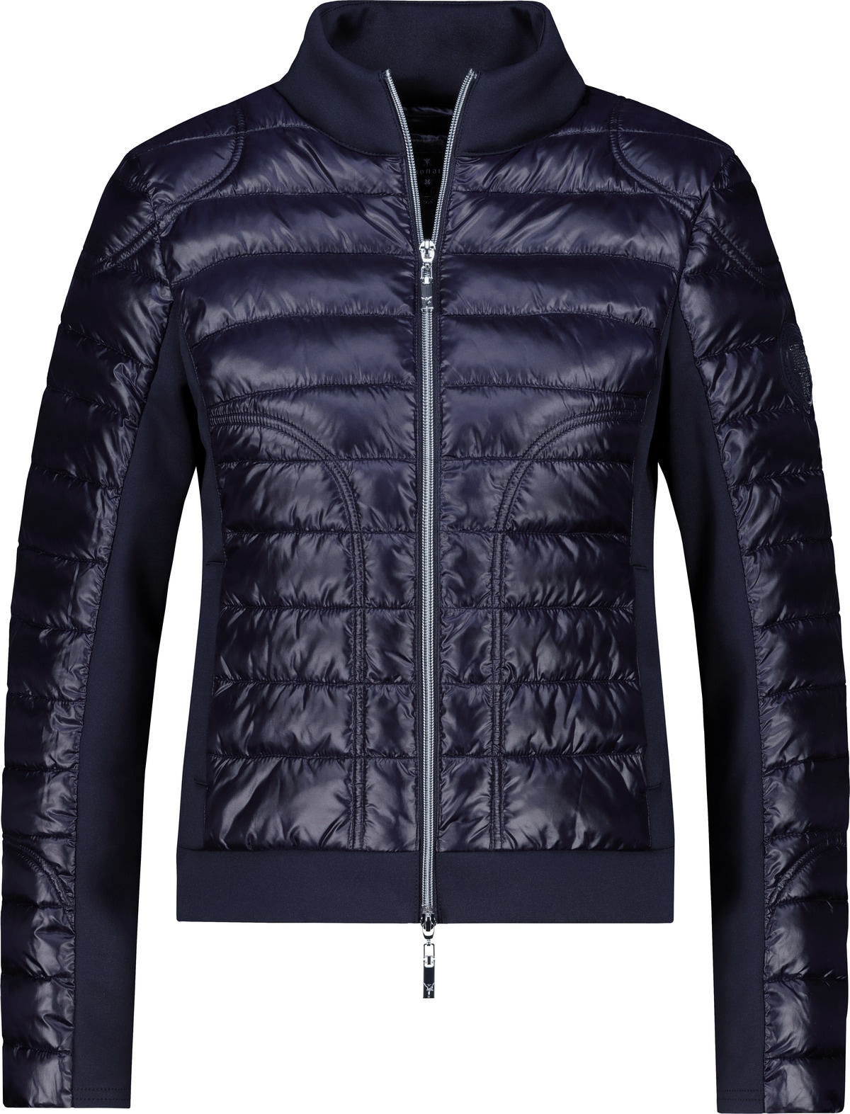 Monari Steppjacke »Jacke Stepp + Neopren« Neopren-Details, Regular Fit, Linker Ärmel mit Patch