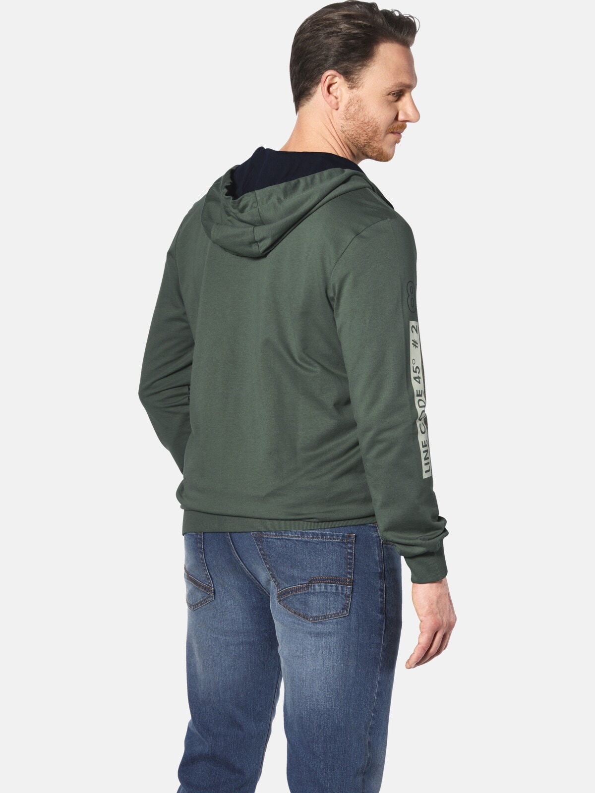 Jan Vanderstorm Kapuzensweatjacke »Sweatjacke RODERICH«, aus atmungsaktiver Baumwolle
