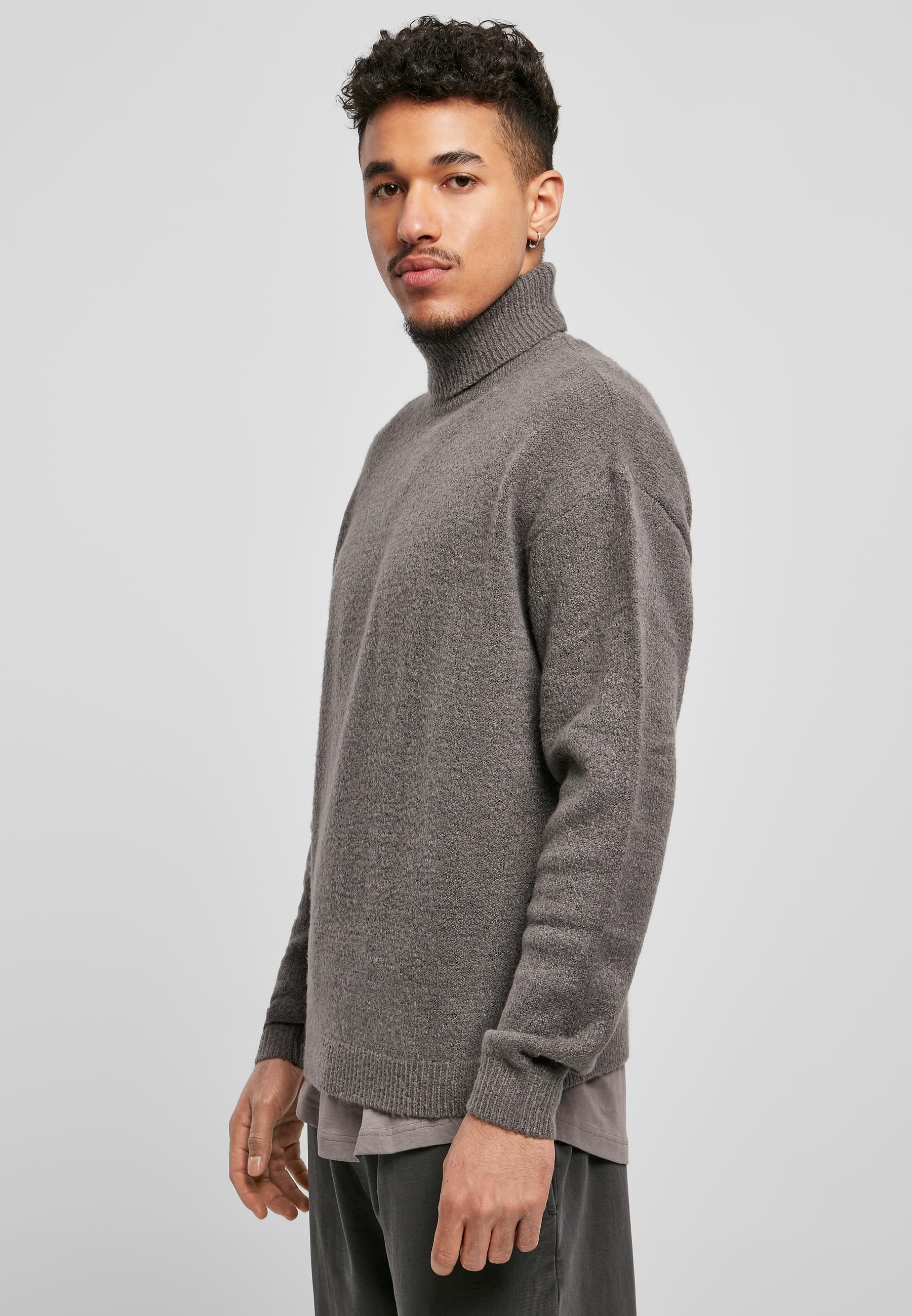 URBAN CLASSICS Rundhalspullover »Urban Classics Herren Oversized Roll Neck Sweater«, (1 tlg.)