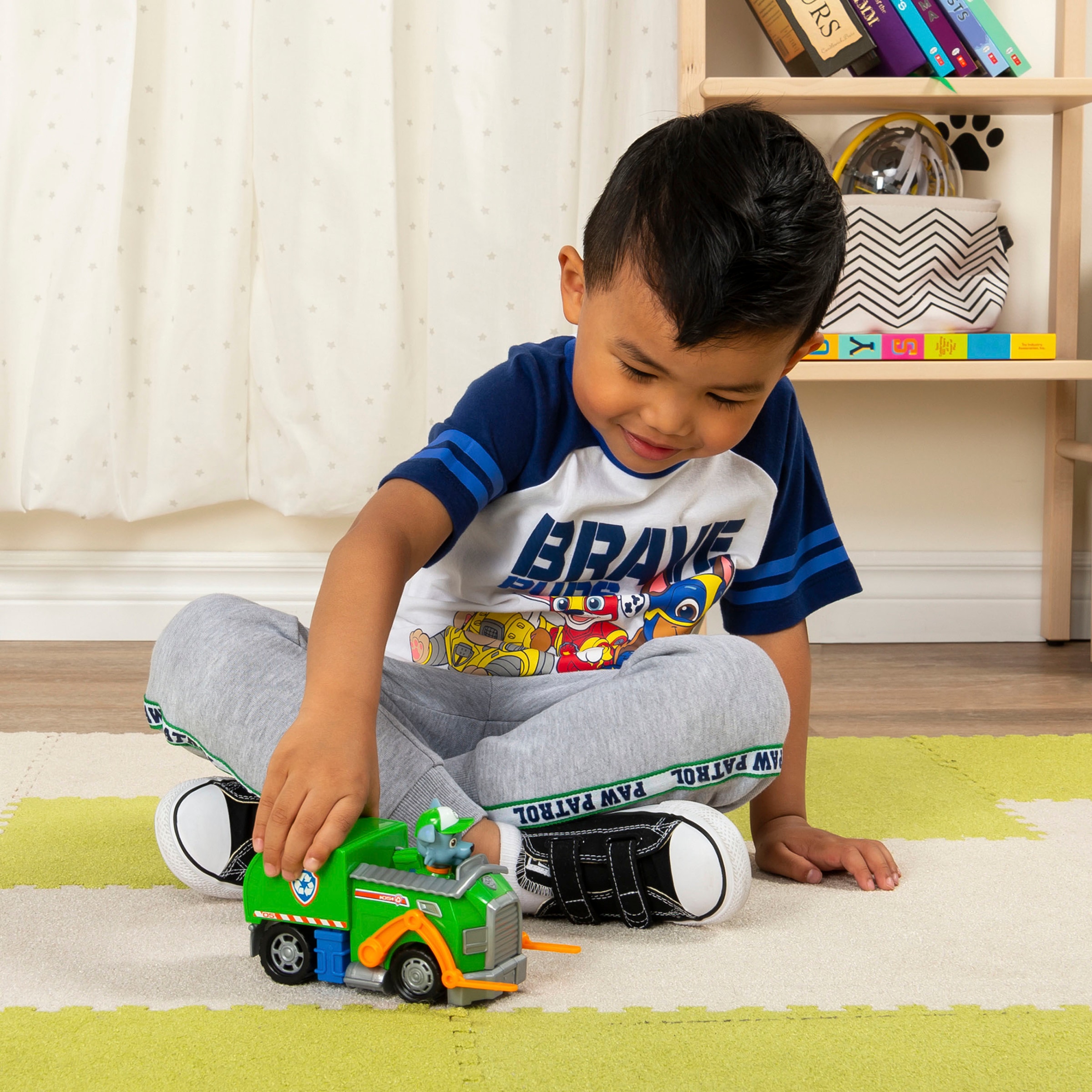 Spin Master Spielzeug-Auto »PAW Patrol, Recycling-Fahrzeug mit Rocky-Figur«