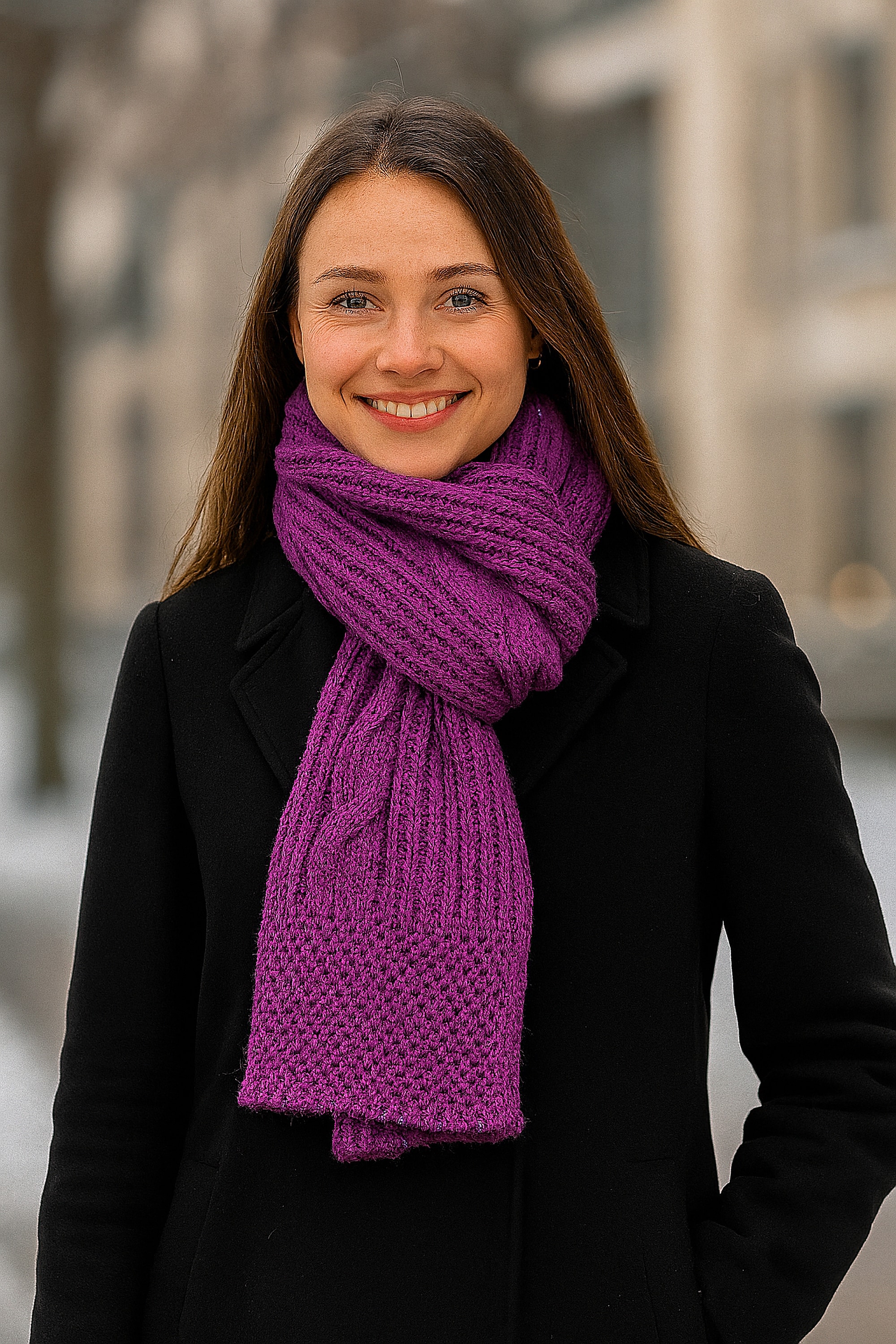 COLLEZIONE ALESSANDRO Strickschal »Warm«, mit Zopfmuster und dezentem Glitzer