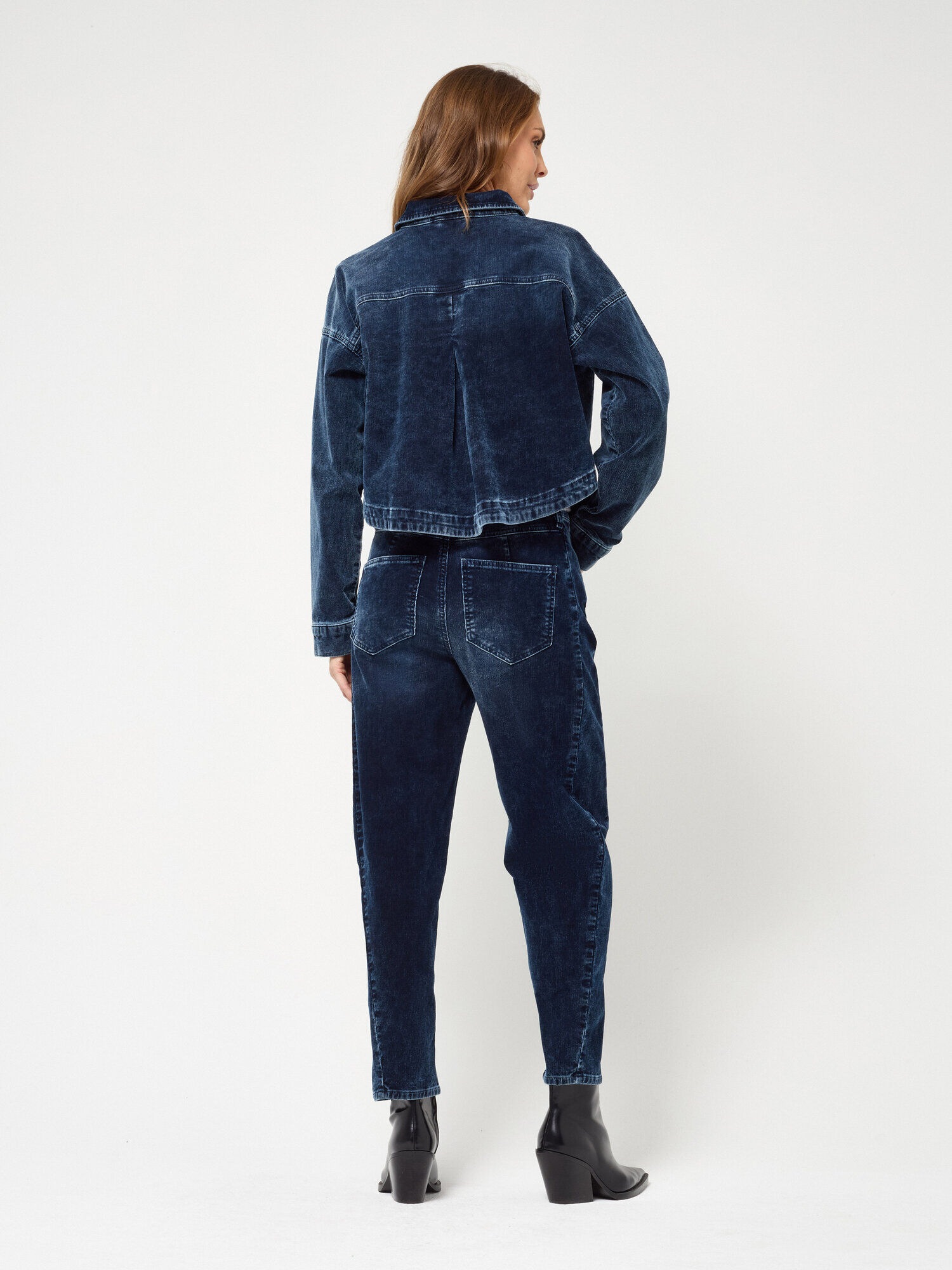 GANG Jeansjacke »94LUNA CROPPED« ohne Kapuze mit Hemdkragen