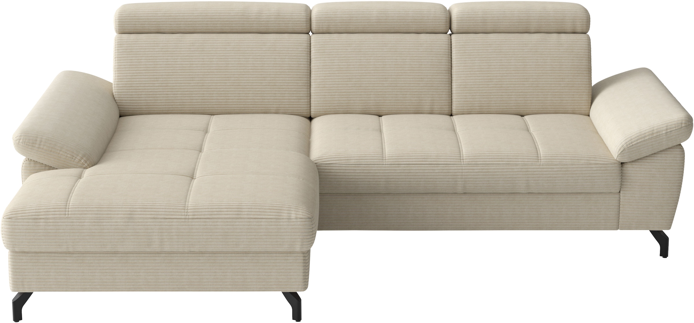 sit&more Ecksofa "Vanity, L-Form, B: 264 cm," Inkl.Sitz-,Kopf-und Armteilverstellung
