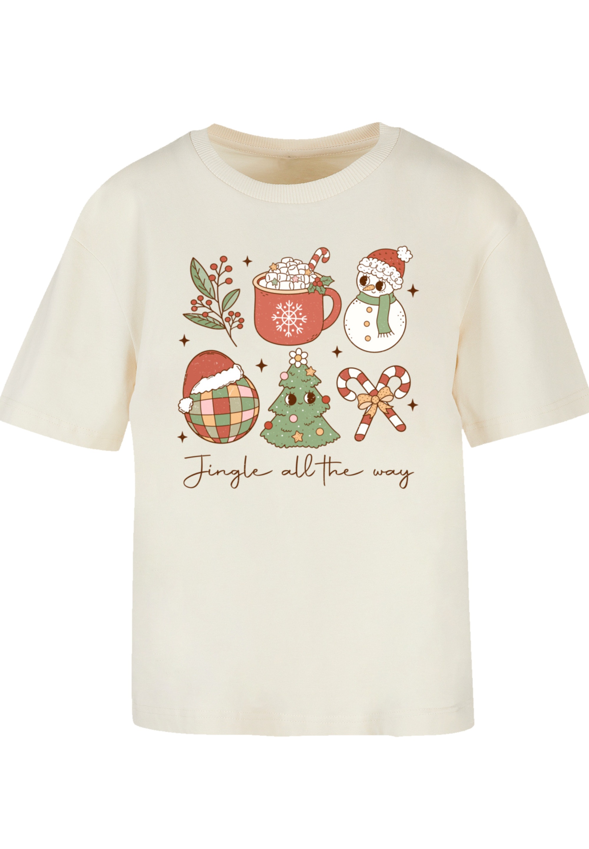 F4NT4STIC T-Shirt »Jingle All The Way Weihnachten Groove«, Premium Qualität, Weihnachts-Kollection