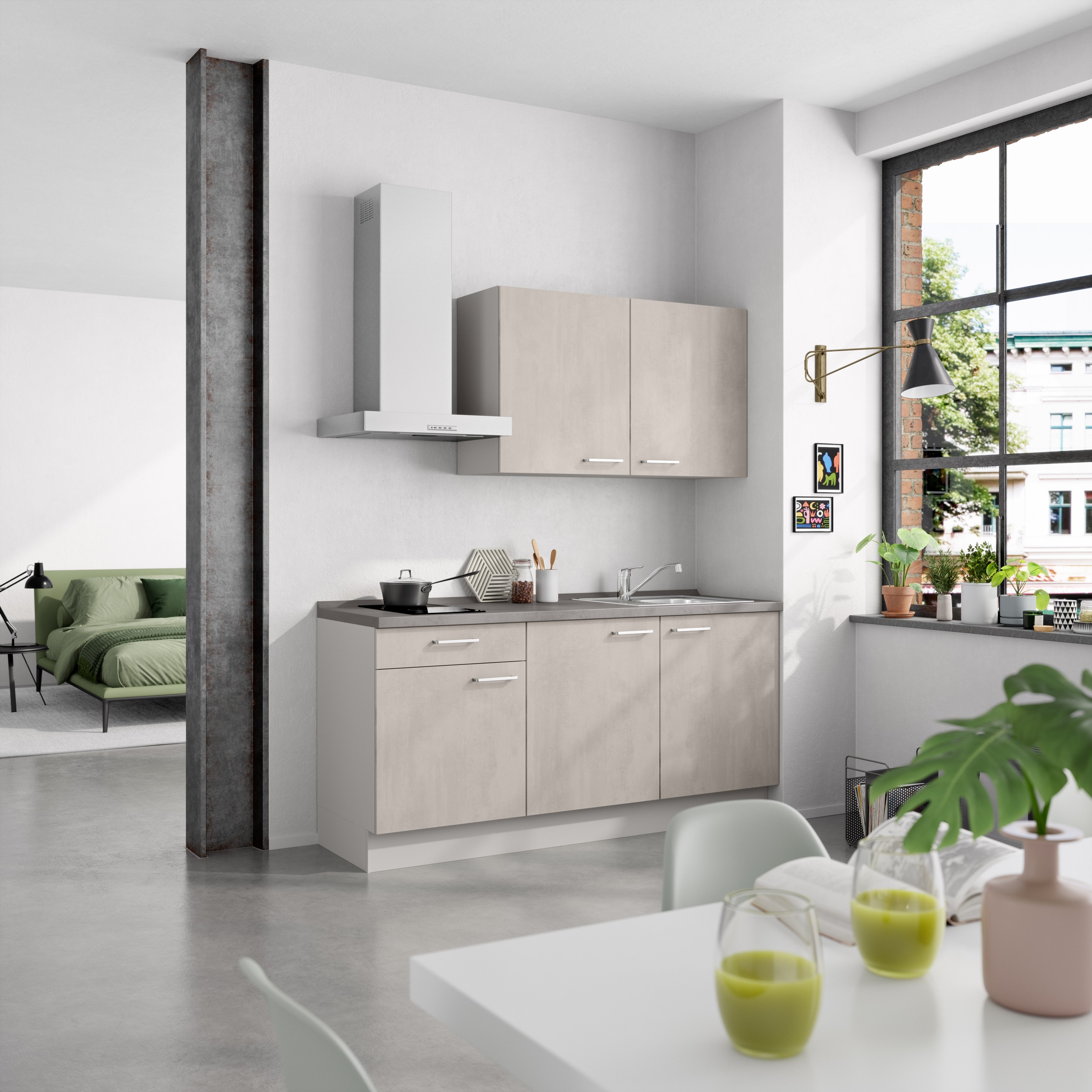 nobilia® Küchenzeile »"Riva I"«, vormontiert, Ausrichtung wählbar, Breite 180 cm, wahlw. mit E-Geräten
