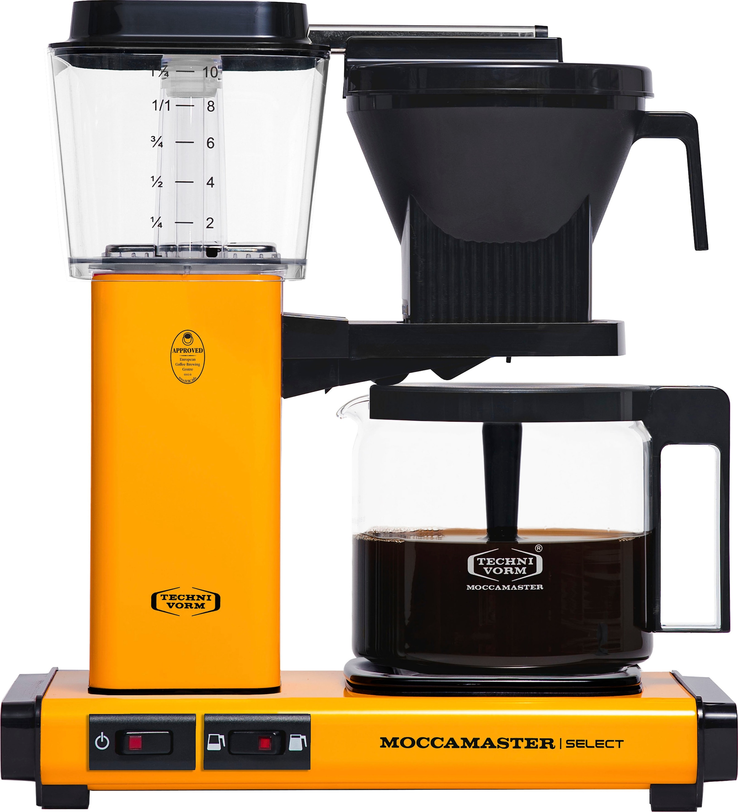 Moccamaster Filterkaffeemaschine »KBG Select yellow pepper«, 1,25 l Kaffeekanne, Papierfilter, 1x4
