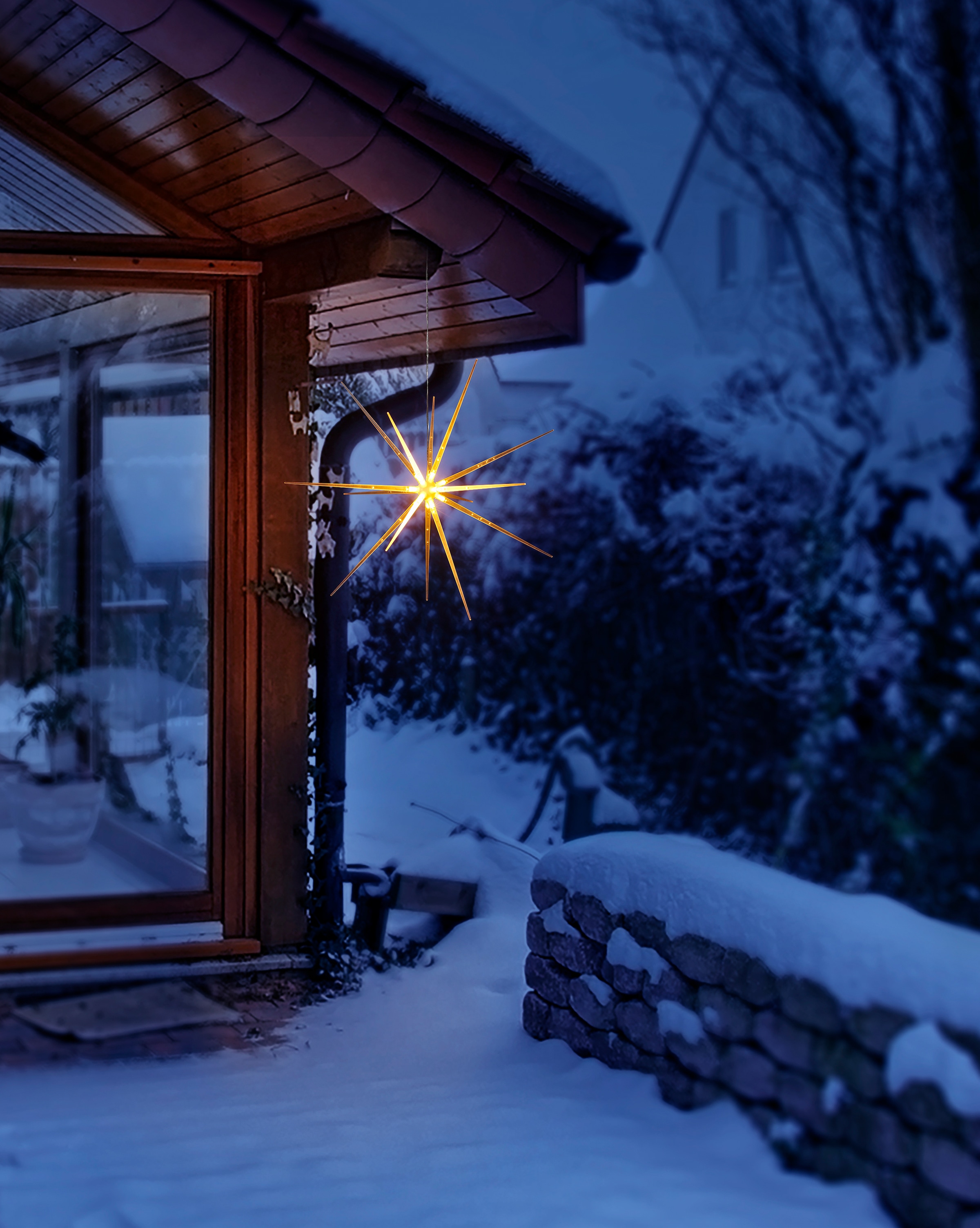 BONETTI LED Stern »Weihnachtsstern, Weihnachtsdeko aussen«, Ø ca. 51 cm je Stern, mit 8 verschiedenen Leuchtfunktionen