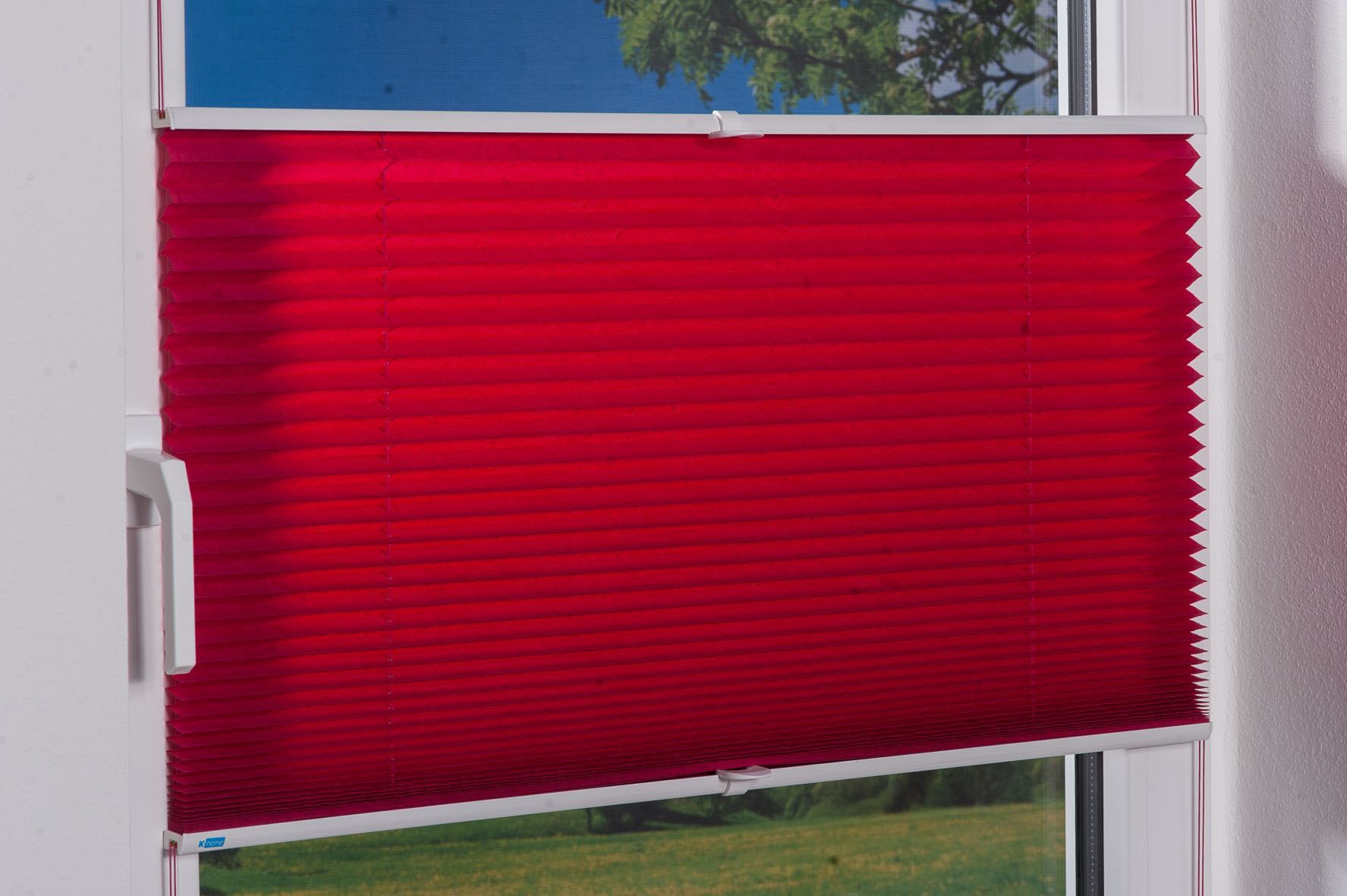 Thumbnail - K-HOME "Klemmfix Pisa" Lichtschutz ohne Bohren verspannt Crushed-Optik