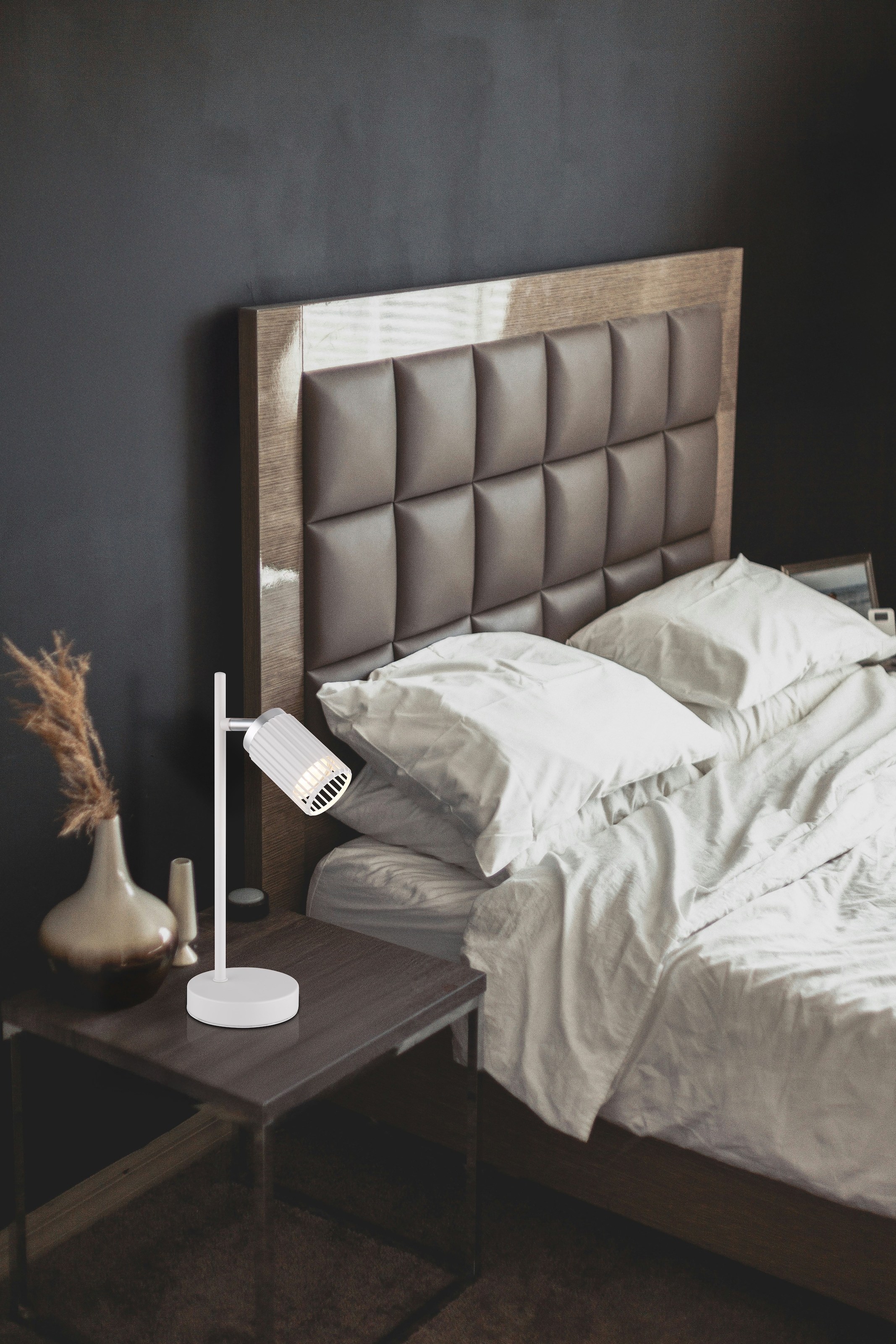 GLOBO LIGHTING Tischleuchte »KORBEN« GU10 1 Stk. Tischlampe Nachttischlampe Deko-Tischleuchte Schlafzimmer