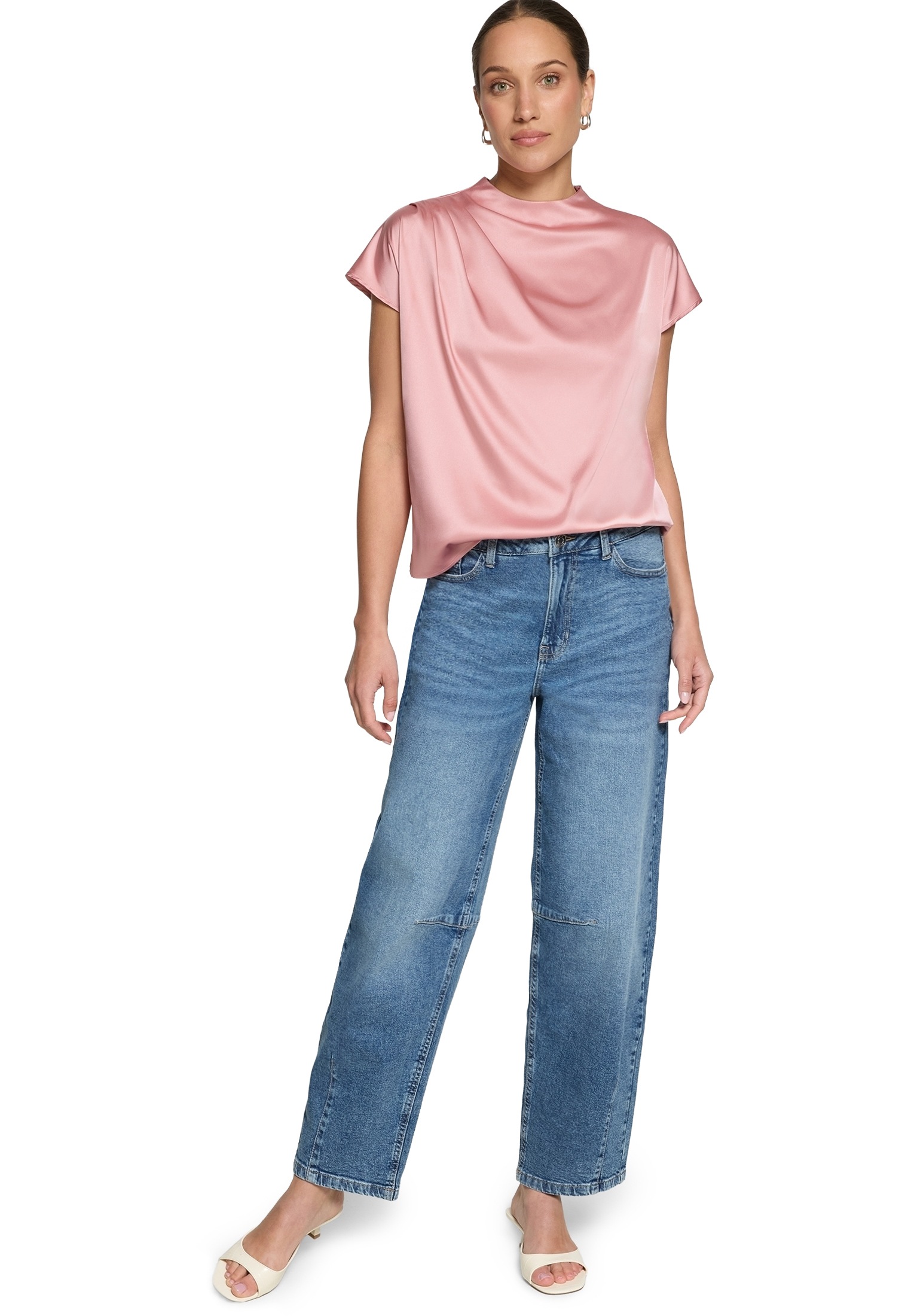 Zero Satinbluse »Damen mit Kragen«
