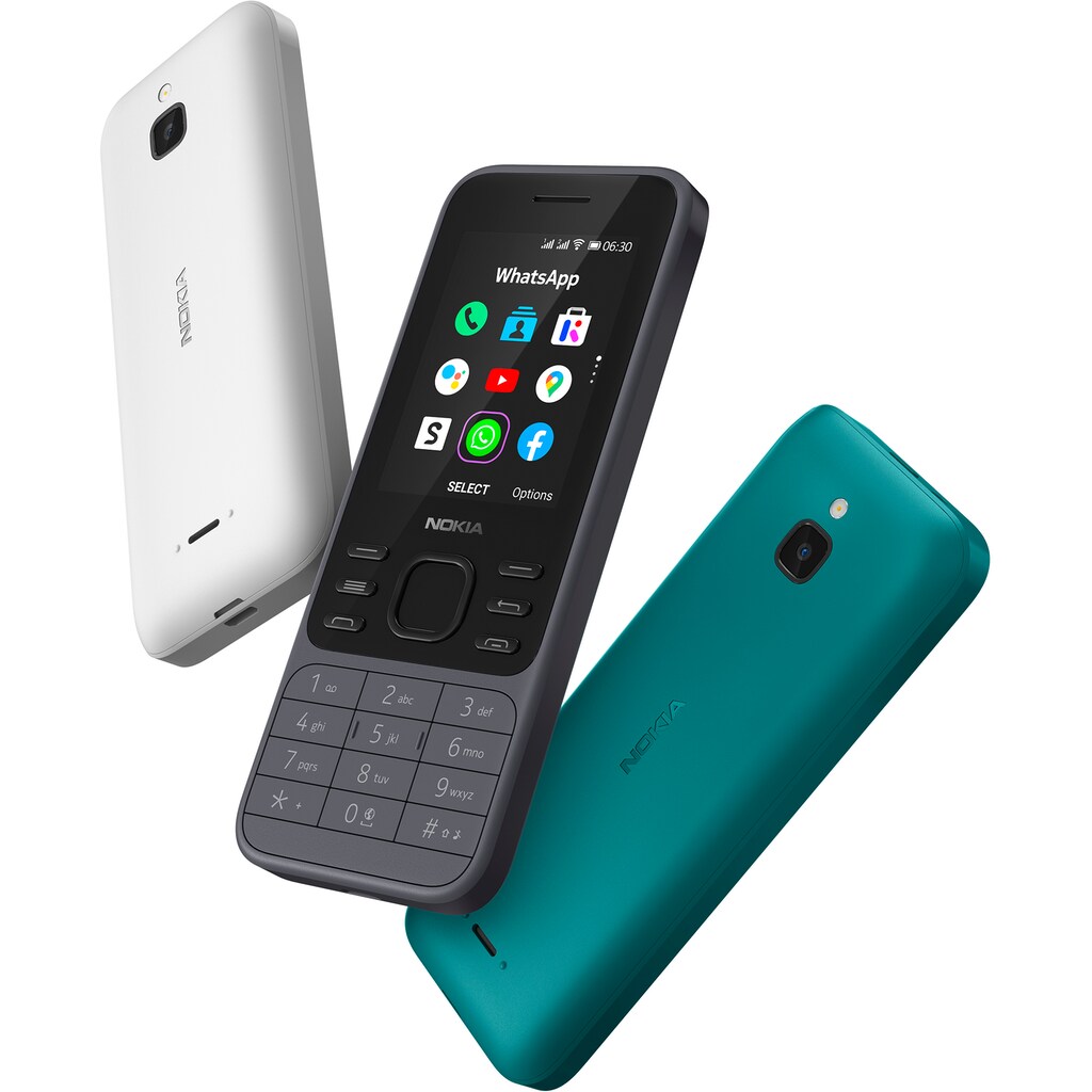Nokia Handy »6300 4G Leo«, cyan, 6 cm/2,4 Zoll, 4 GB Speicherplatz