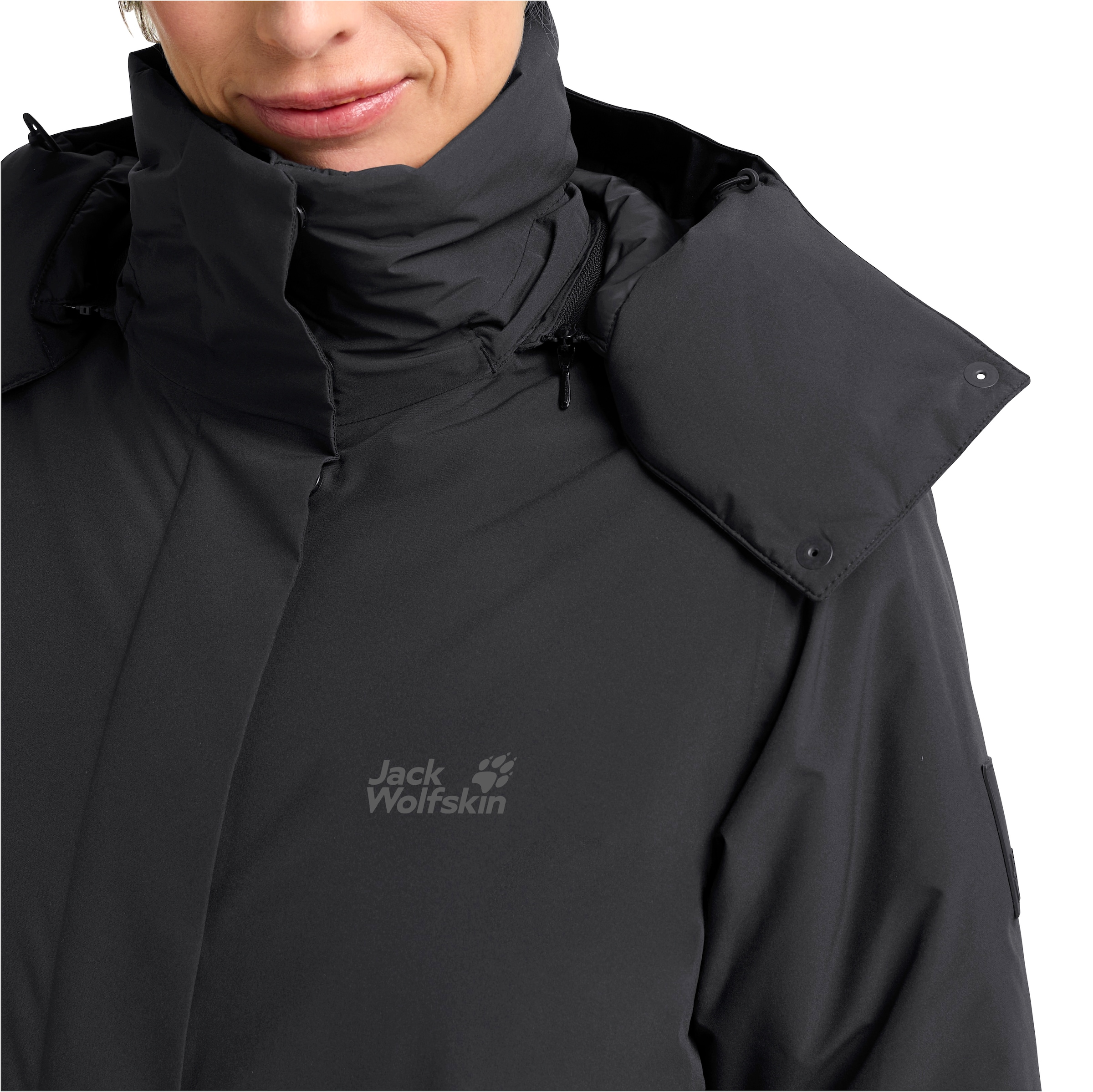 Jack Wolfskin Funktionsmantel »FROST HAVEN COAT W«, Wärmend, winddicht, Daunenjacke