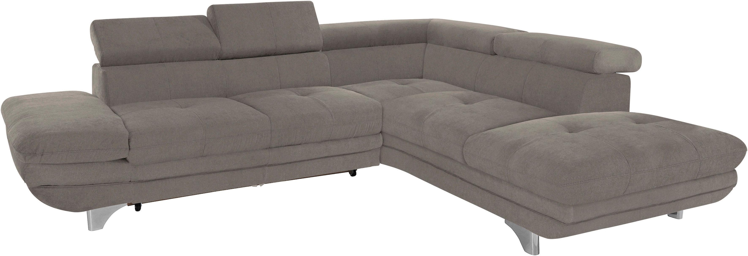COTTA Ecksofa "Enterprise L-Form" mit Arm- & Kopfteilverstellung, wahlweise mit Schlaffunktion