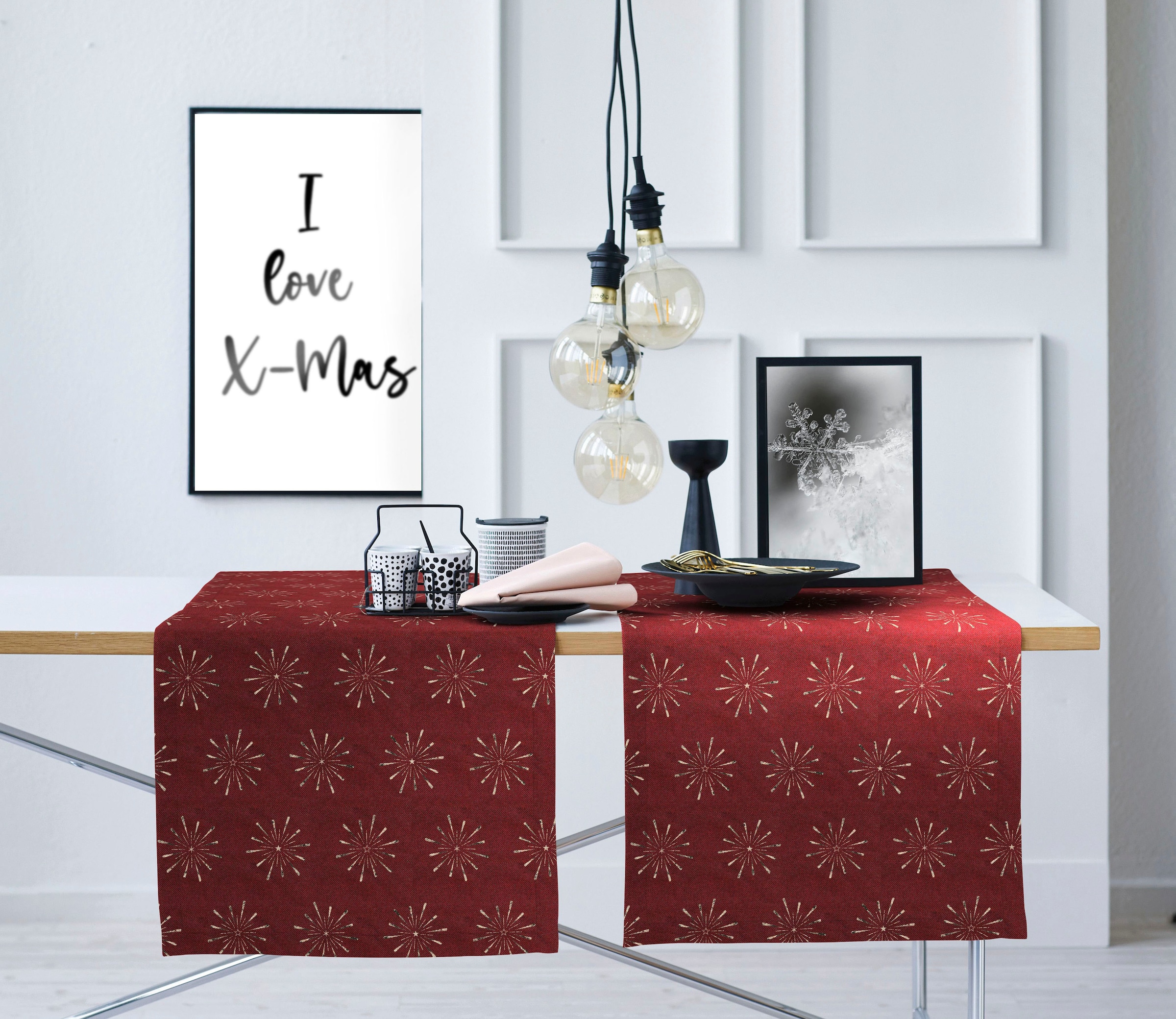 APELT Tischläufer »6302 CHRISTMAS GLAM, Weihnachtsdeko, Weihnachten«, (1 St.), Lurex-Jacquardgewebe