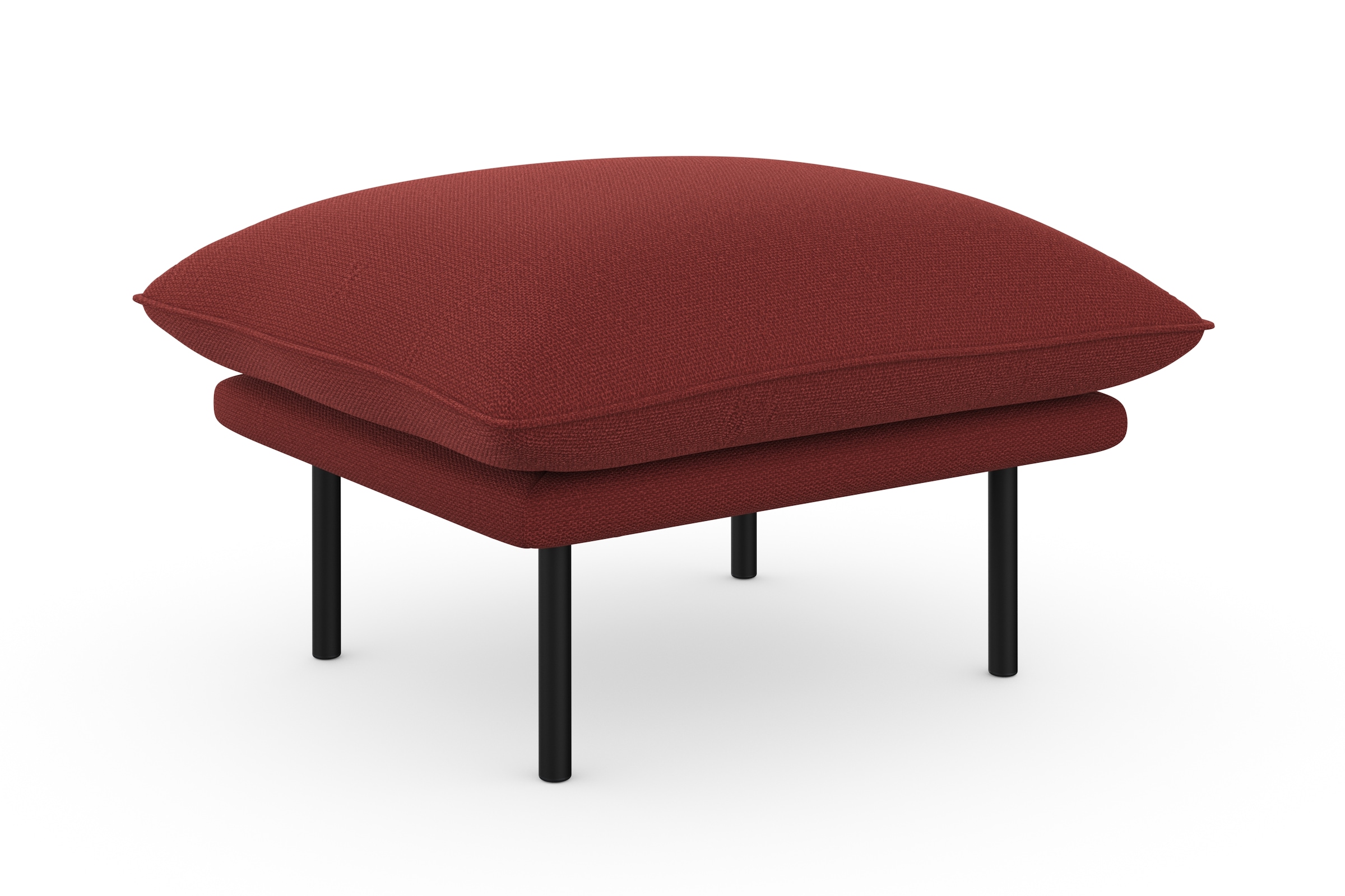 OTTO home Polsterhocker "Stine" Besonderes Design durch Kissenoptik und Keder