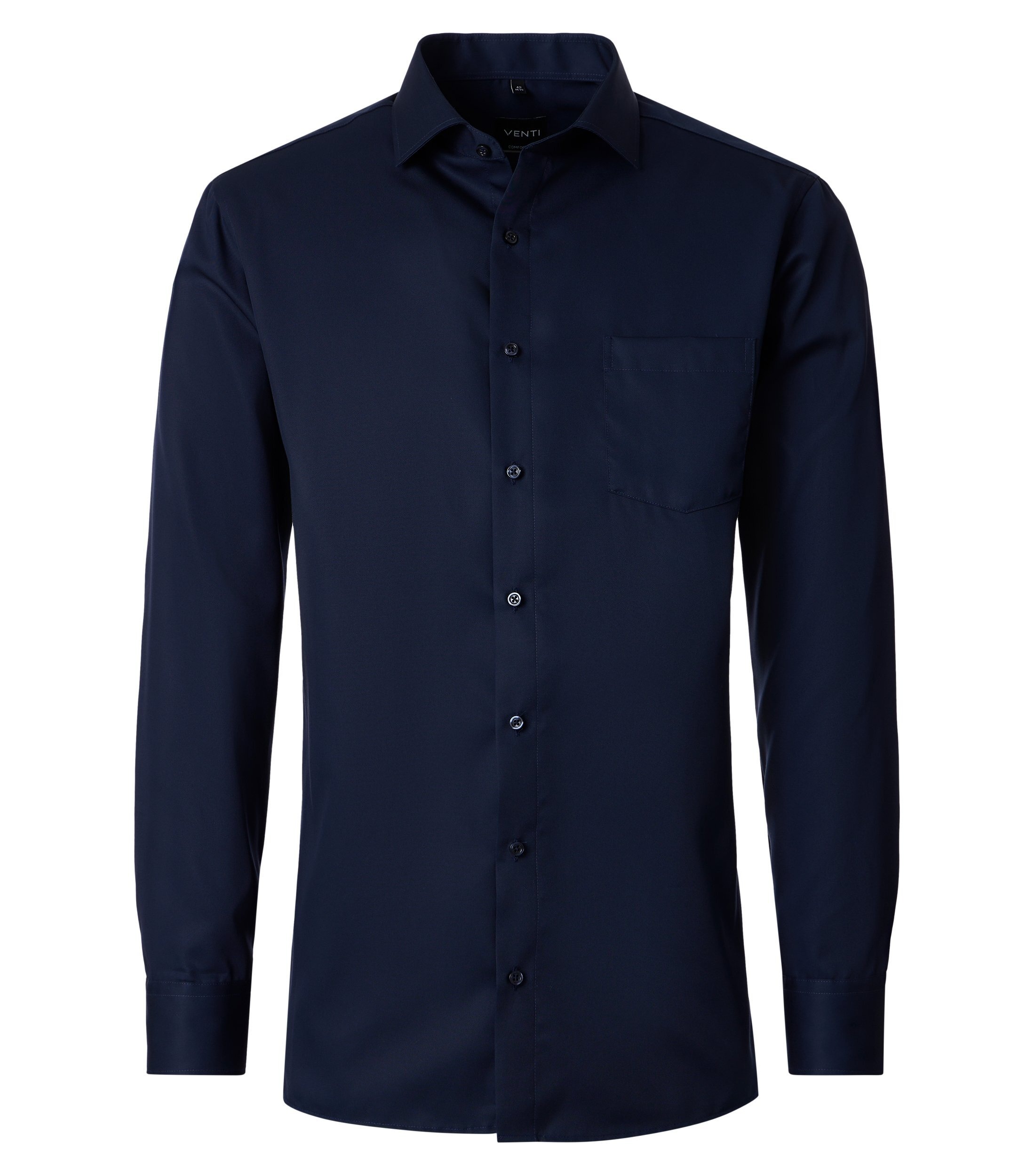 VENTI Businesshemd uni Herren Hemd Dunkelblau 46 5