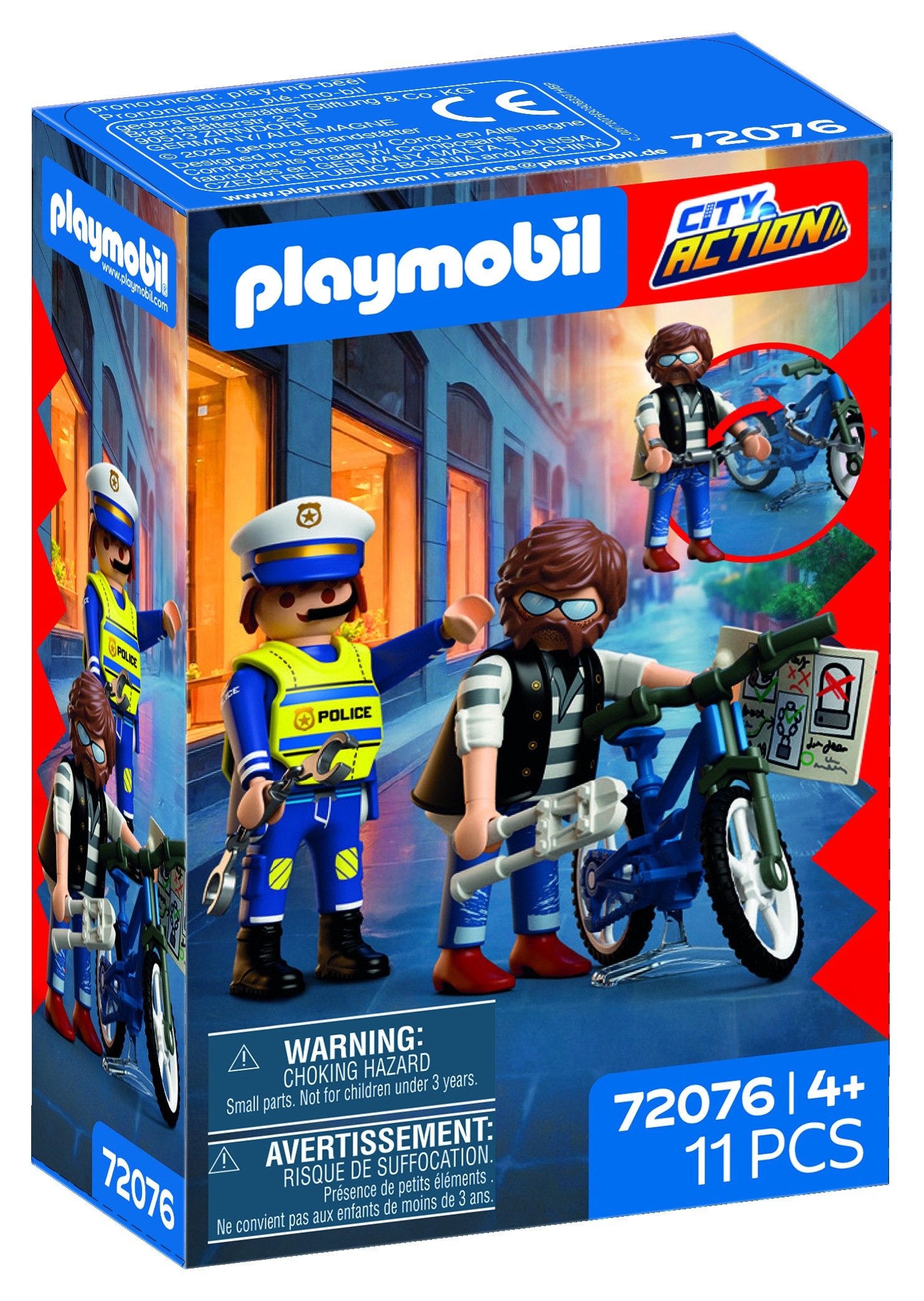 Playmobil® Konstruktions-Spielset »Fahrradraub (72076), City Action« Made in Europe