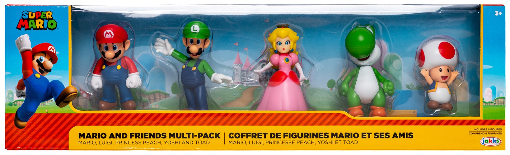 Jakks Pacific Merchandise-Figur »Super Mario - Mario & Friends Multi-Pack (5 Figuren à 6,5 cm)«, (Set, 5 tlg.)