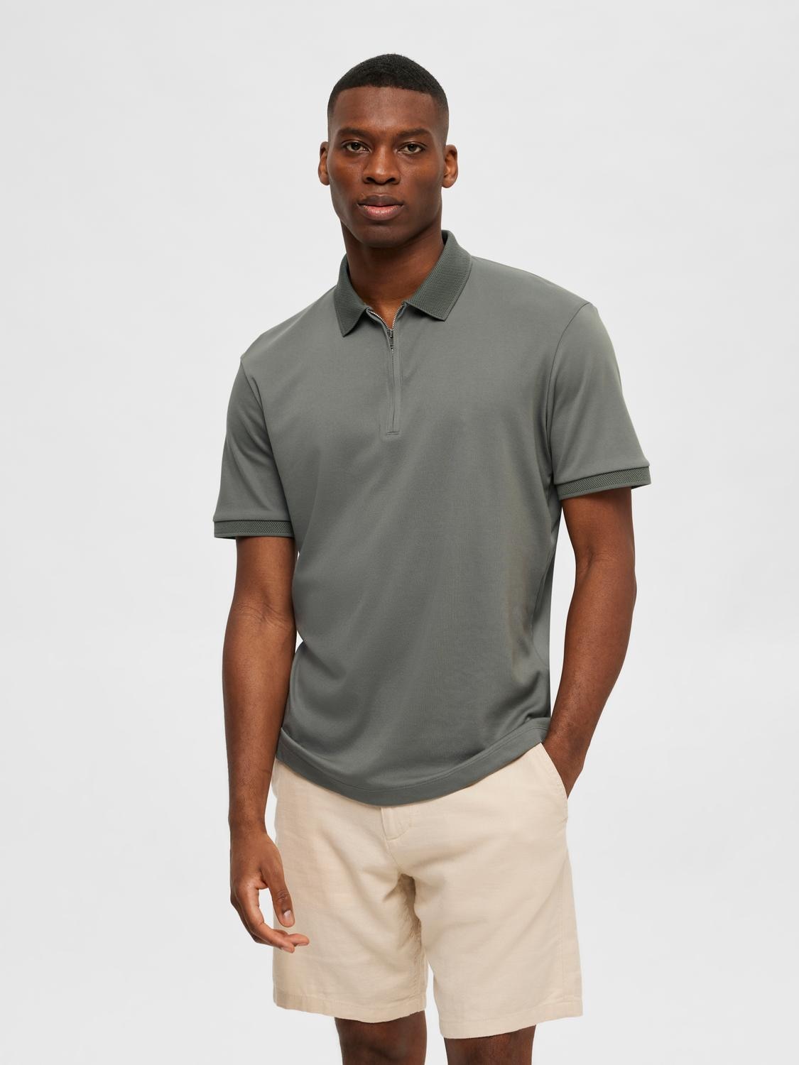 SELECTED Poloshirt "SLHFAVE ZIP SS POLO NOOS" günstig online kaufen