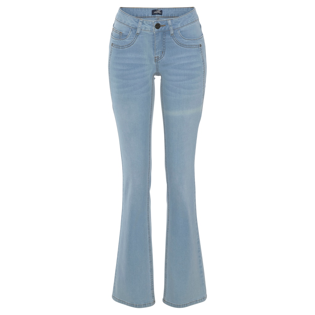 Arizona Bootcut-Jeans »mit Keileinsätzen«, Low Waist