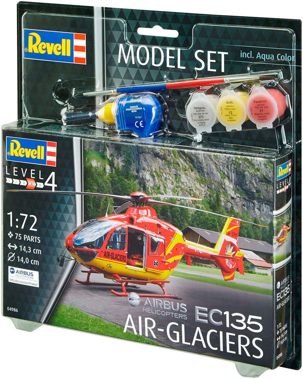 Revell® Modellbausatz »Model Set EC135 AIR-GLACIERS«, Made in Europe