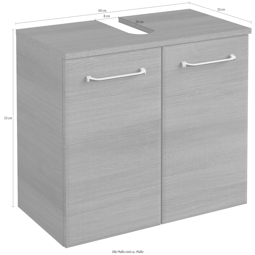Saphir Waschbeckenunterschrank »Quickset Unterbeckenschrank, 60 cm breit, 2 Türen, ohne Waschbecken«