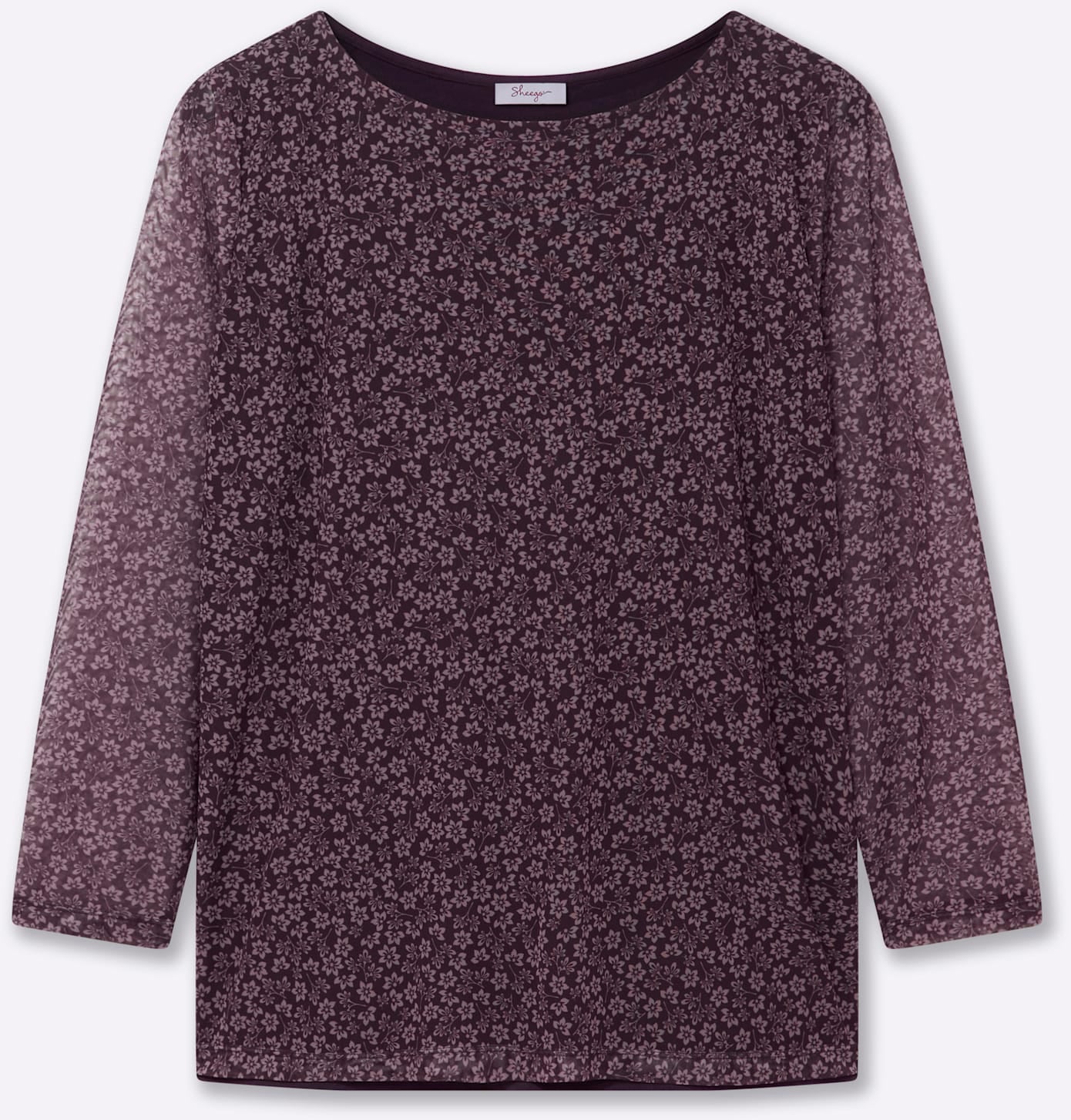 Sheego Langarmshirt »Mesh-Shirt« 1 Stk. tlg.