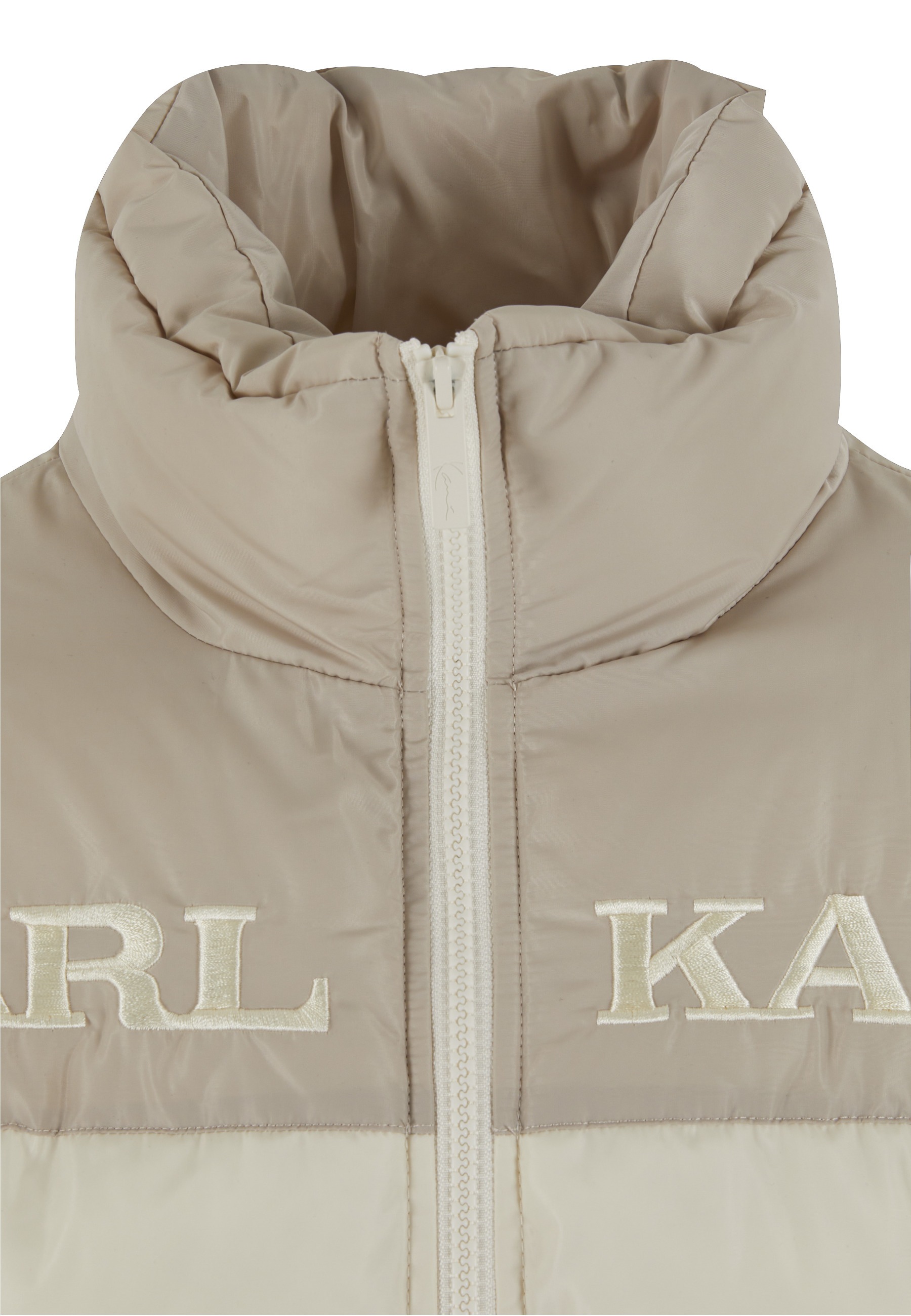 Winterjacke KARL KANI "Karl Kani KK Retro Essential Puffer Jacket", Damen, Gr. L, sanftes weiß, 100% Polyester, mehrfarbig, normal, amerikanischer Ausschnitt, Jacken Winterjacke 2