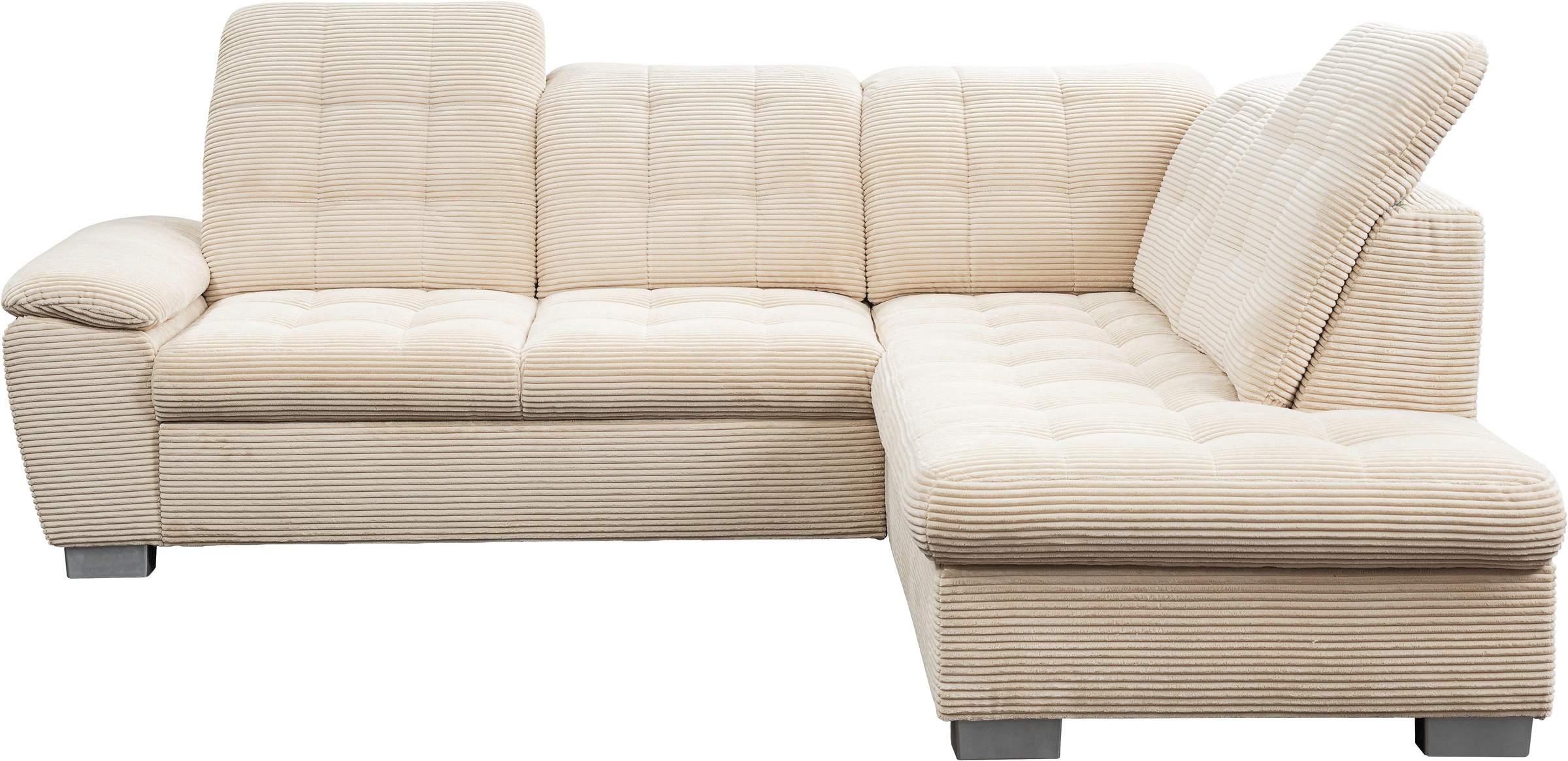 WERK2 Ecksofa "Bonny inkl. Kopfteilverstellung, Bettfunktion, Stauraum, L-F günstig online kaufen