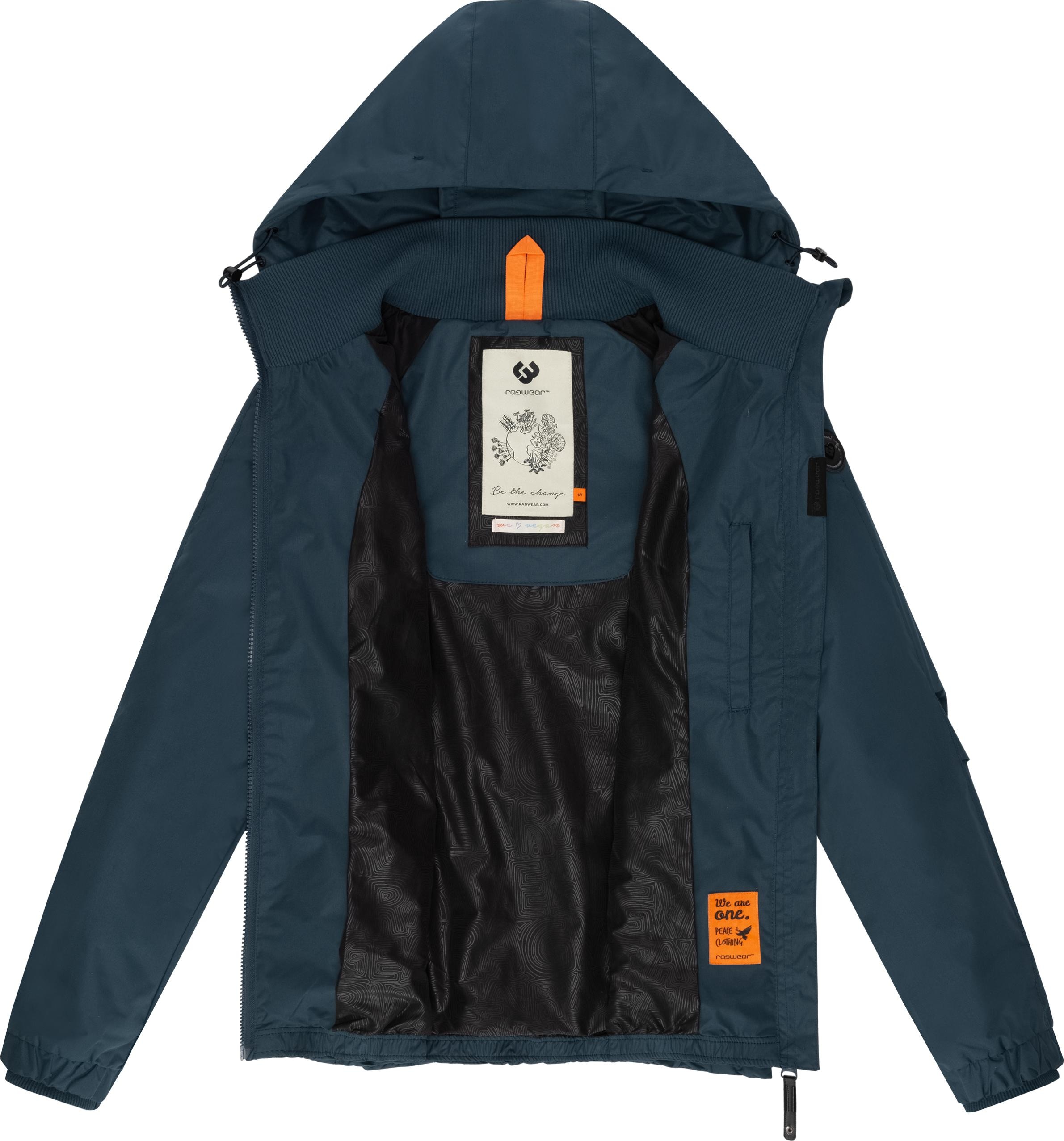 Ragwear Outdoorjacke »Dizzie«, mit Kapuze, Wasserdichte Übergangsjacke mit großer Kapuze