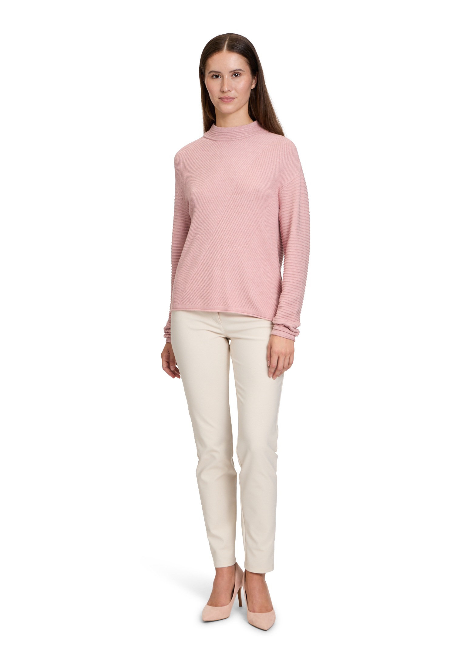 Betty Barclay Strickpullover »Betty Barclay Basic-Strickpullover mit Rippenstruktur«, (1 tlg.), Kragen