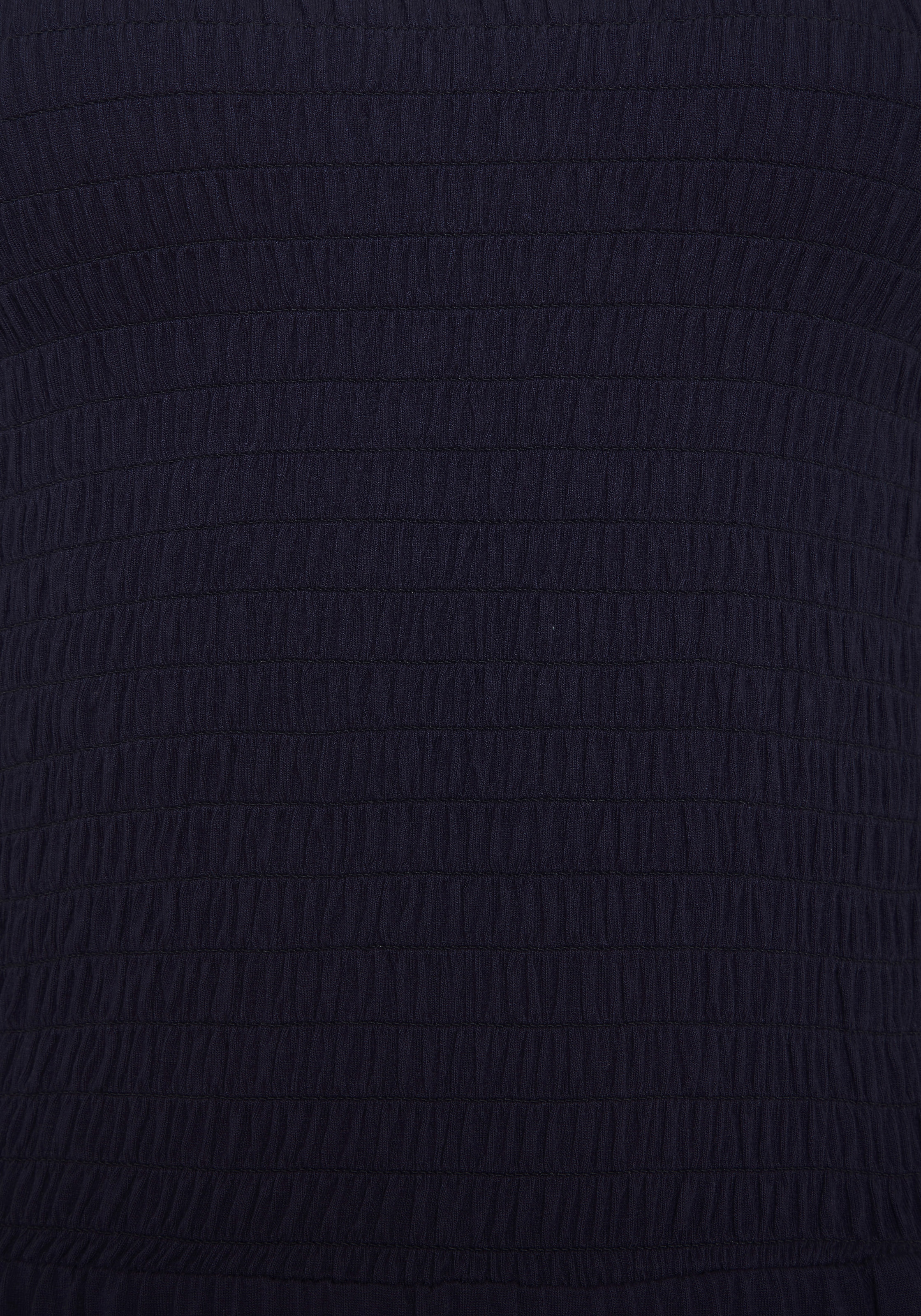 LASCANA Midikleid »mit gesmoktem Oberteil« Seitennahttaschen Leichtes Sommerkleid, Strandkleid, Viskosekleid