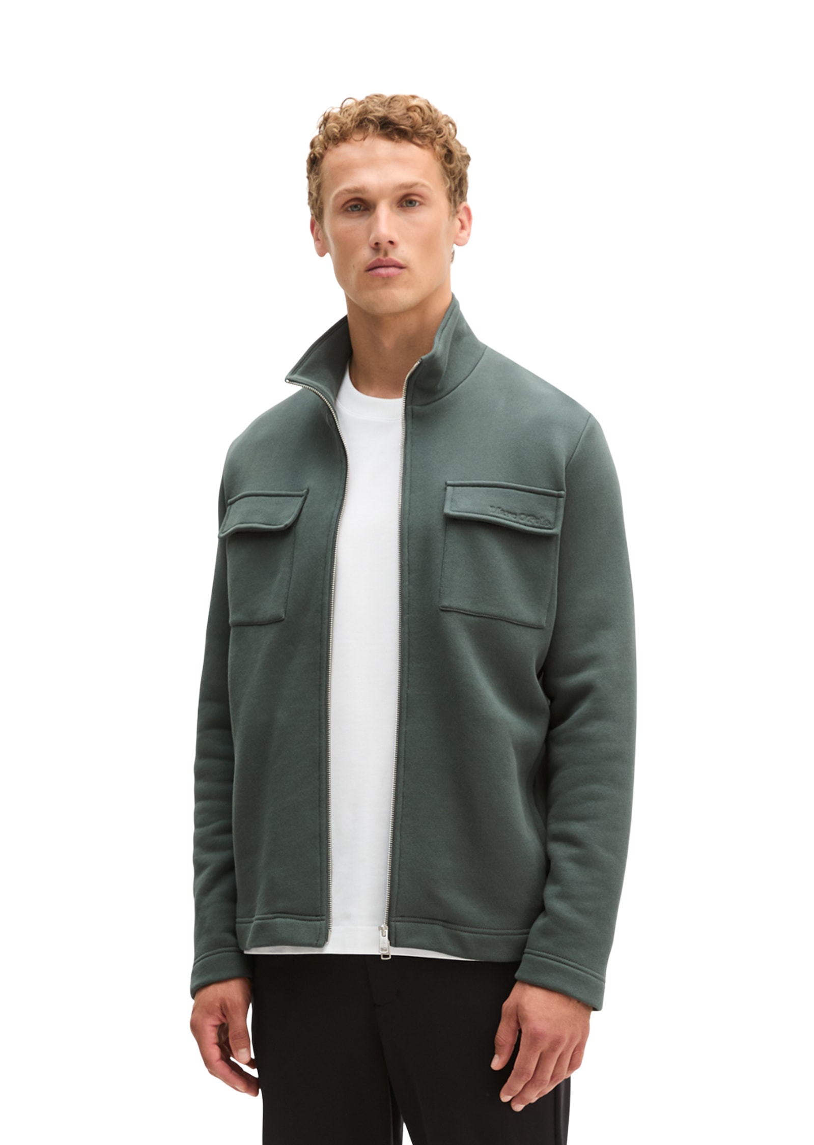 Marc OPolo Sweatjacke "aus reiner Bio-Baumwolle"