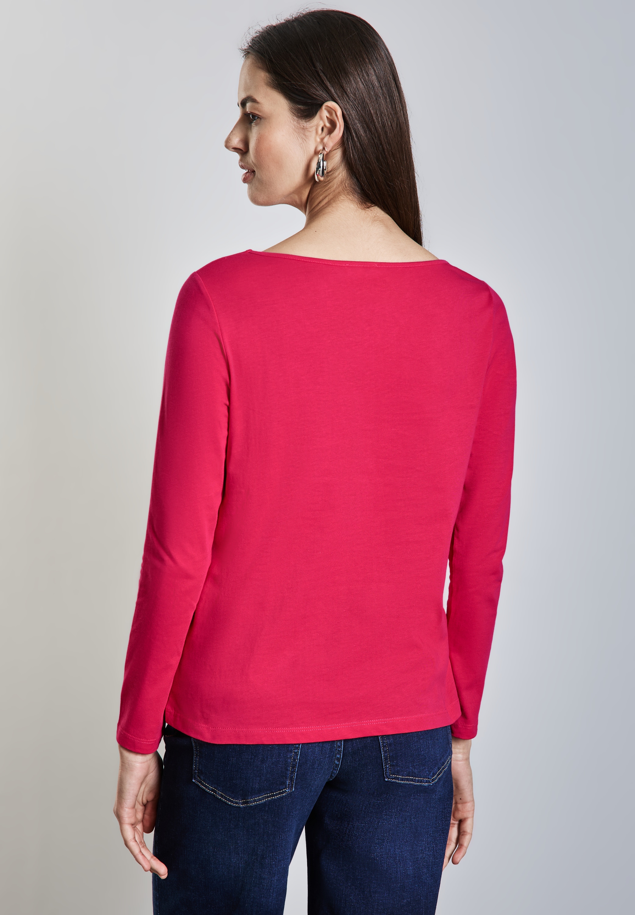 STREET ONE Langarmshirt, aus reiner Baumwolle