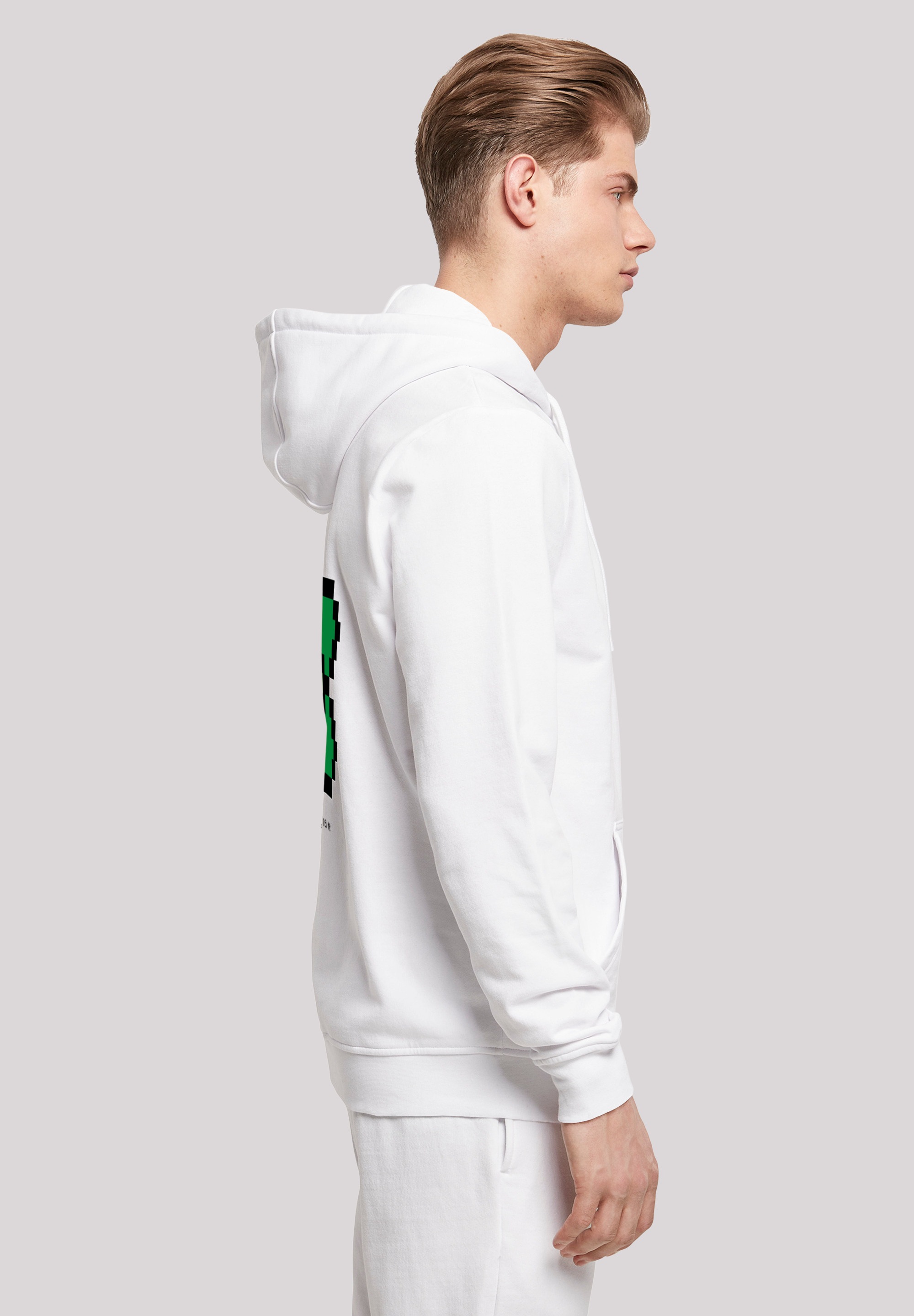 F4NT4STIC Kapuzenpullover »Silvester Happy New Year Pixel Kleeblatt«, Print