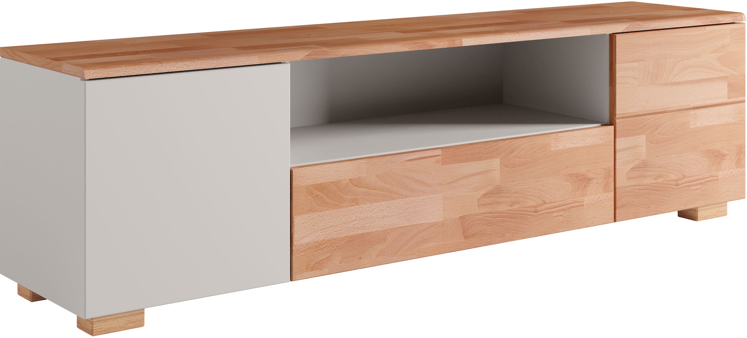 OTTO home Lowboard "Citra teilmassiv" Breite 160cm,moderne grifflose Optik günstig online kaufen