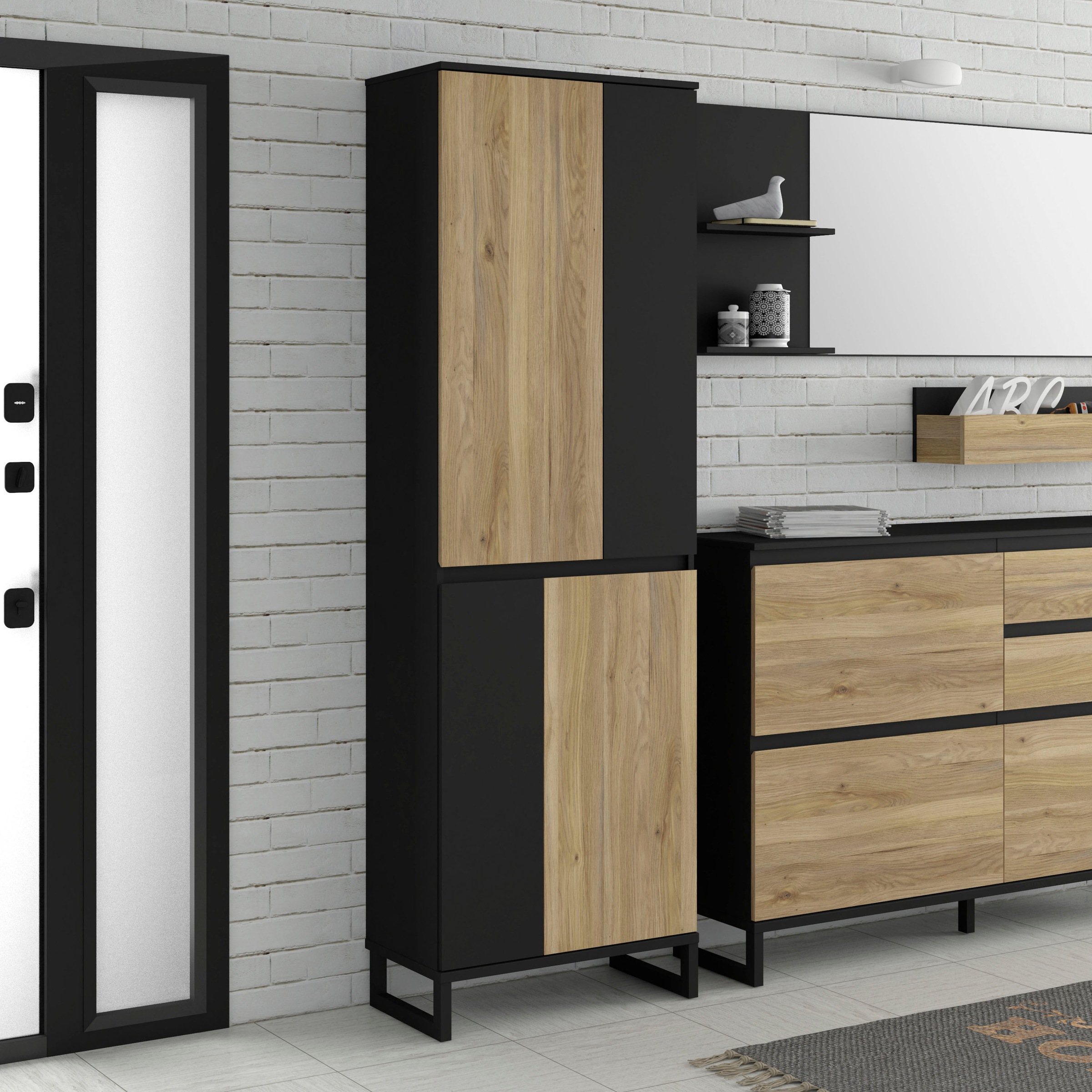 FORTE Garderobenschrank »Quayle«, Stauraumschrank, Mehrzweckschrank, Höhe 201,7cm