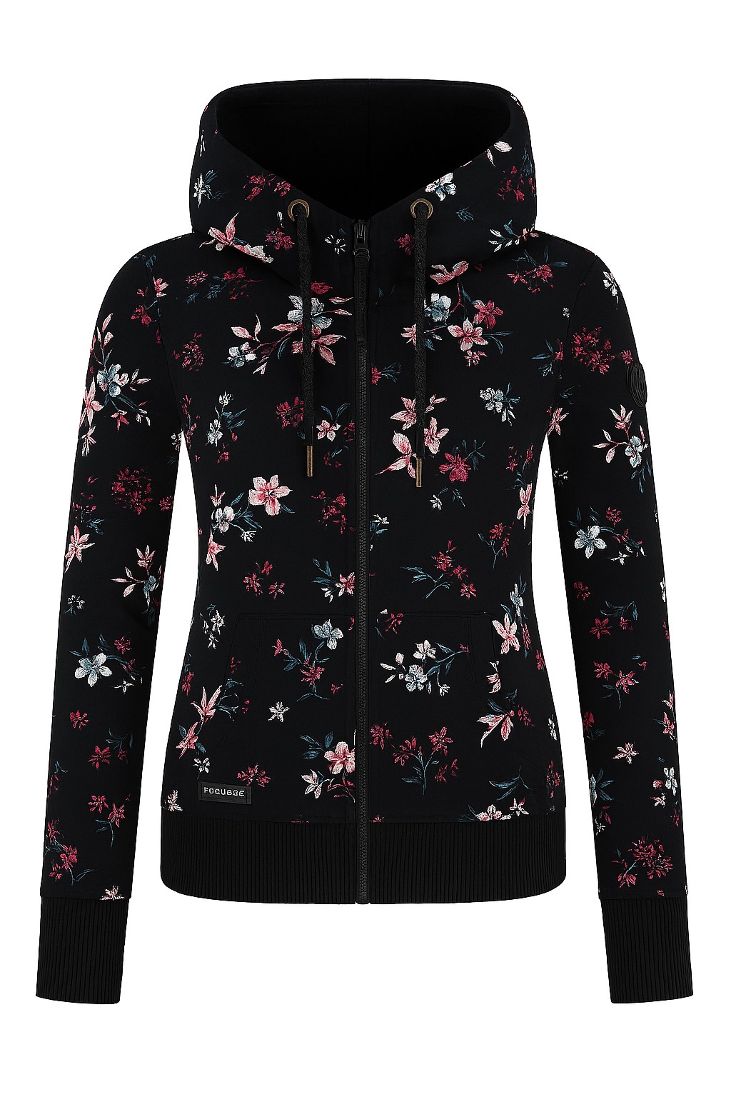 Ragwear Sweatjacke "NESKA ZIP FLOWERS O", mit extra breiten Bündchen günstig online kaufen