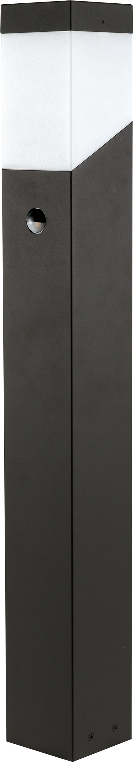 Sockelleuchte HEITRONIC, B:10cm H:80cm T:10cm, grau, Leuchten, "Madeleine", Pollerleuchte,Außenlampe,Rundherum-Lichtaustritt, + Bewegungsmelder