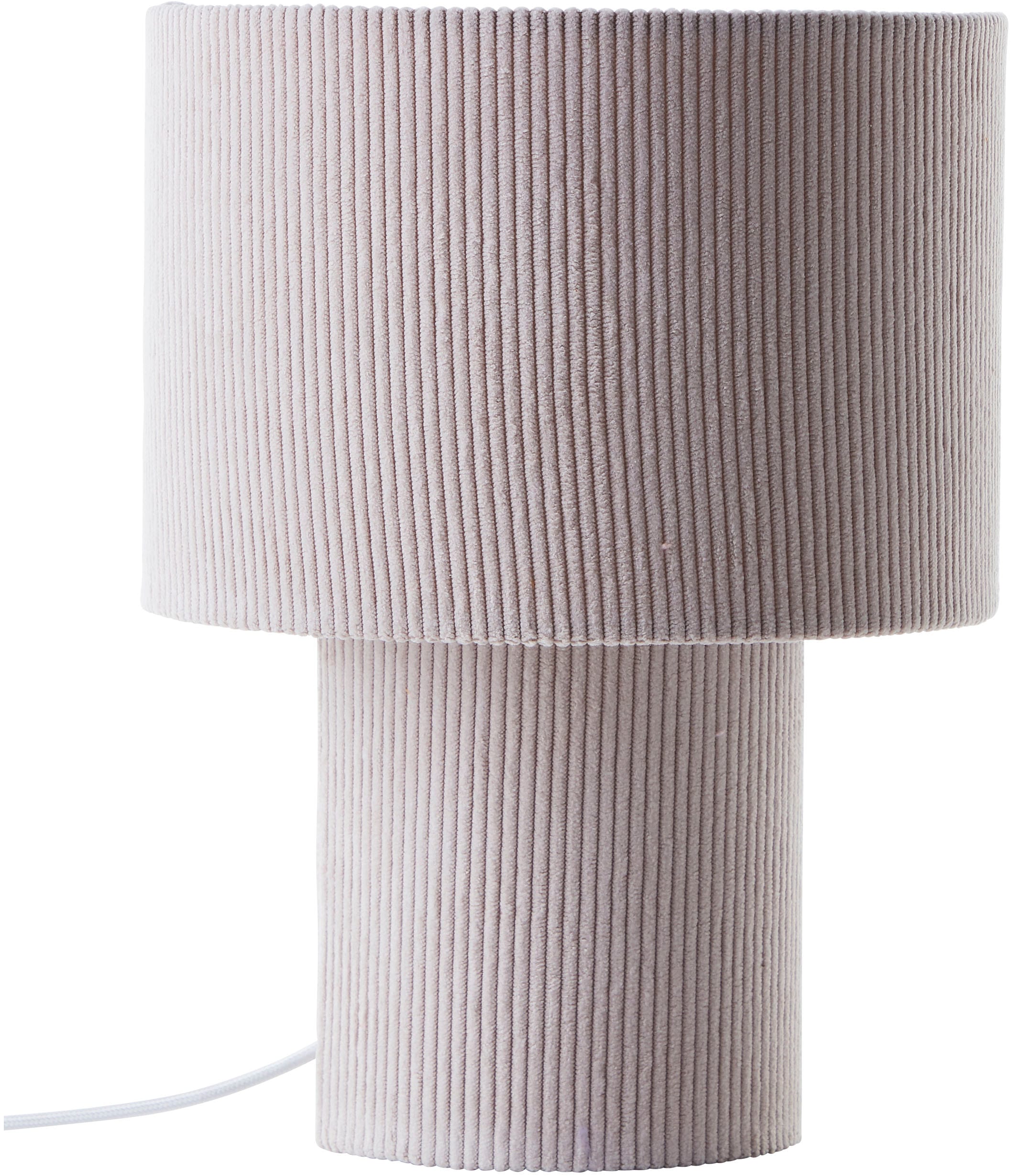 LeGer Home by Lena Gercke Tischleuchte »Kathleen Cordleuchte«, 1 flammig, Cordstoff, H 30 cm, Ø 23 cm, E27, Cord, Stoffleuchte, Tischlampe