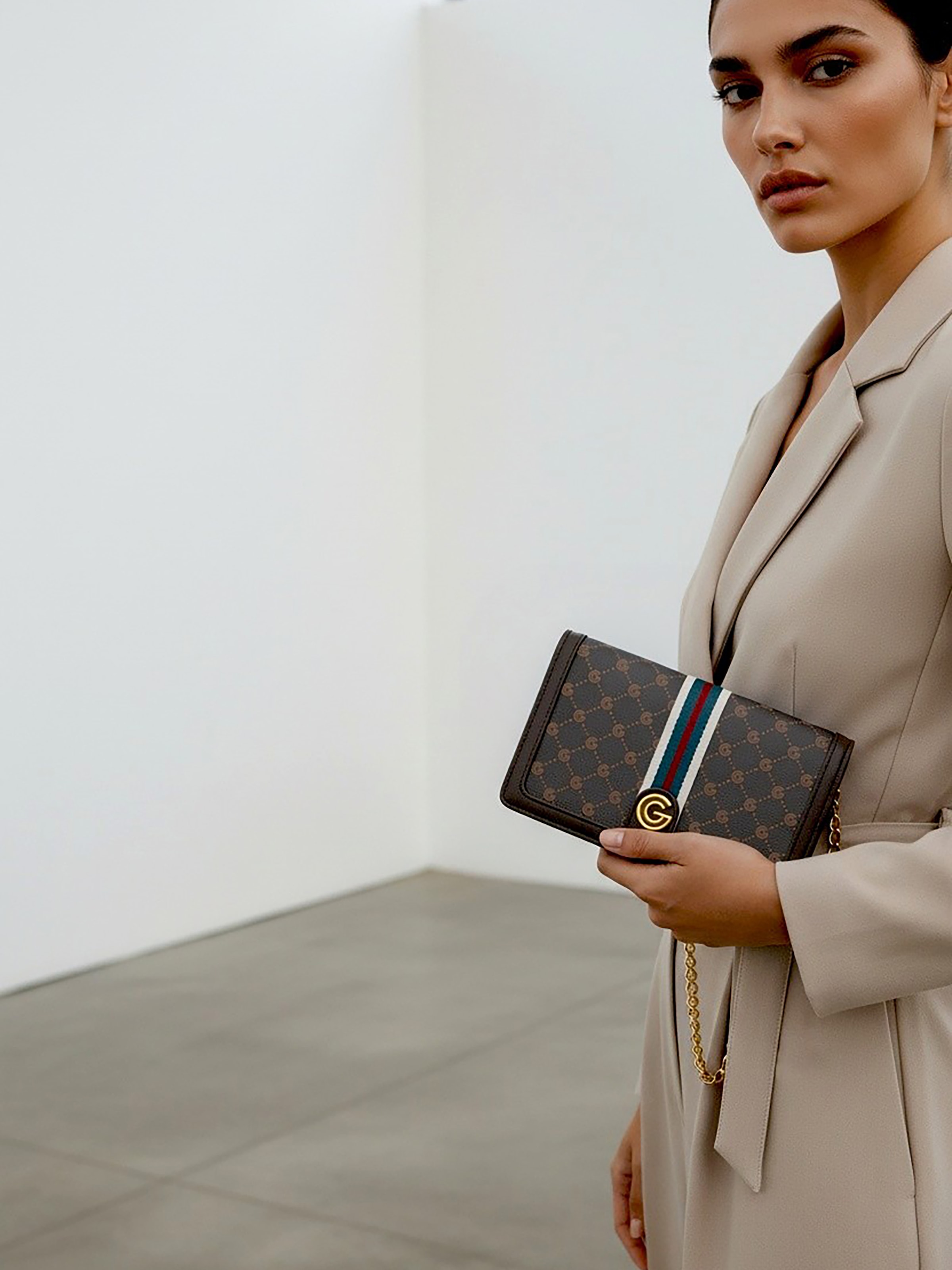 GABRIELLA G By Gabriella Gucci Geldbörse »QUEEN« Damen Geldbeutel, Portemonnaie mit Kontrastbesatz