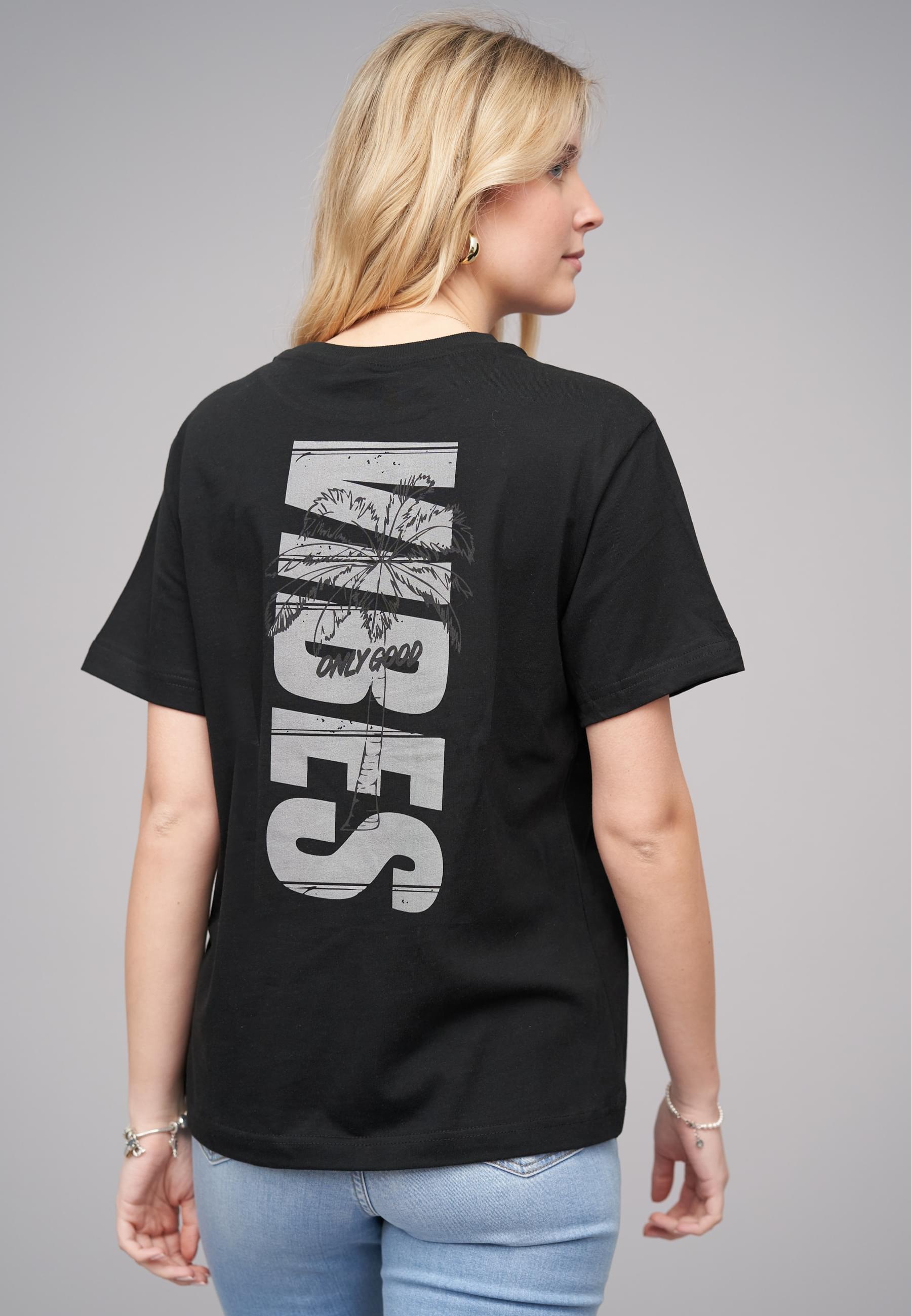 CLOUD 5IVE T-Shirt »CLOUD 5IVE Ladies 77 Vibes Black Tee« 1 Stk.