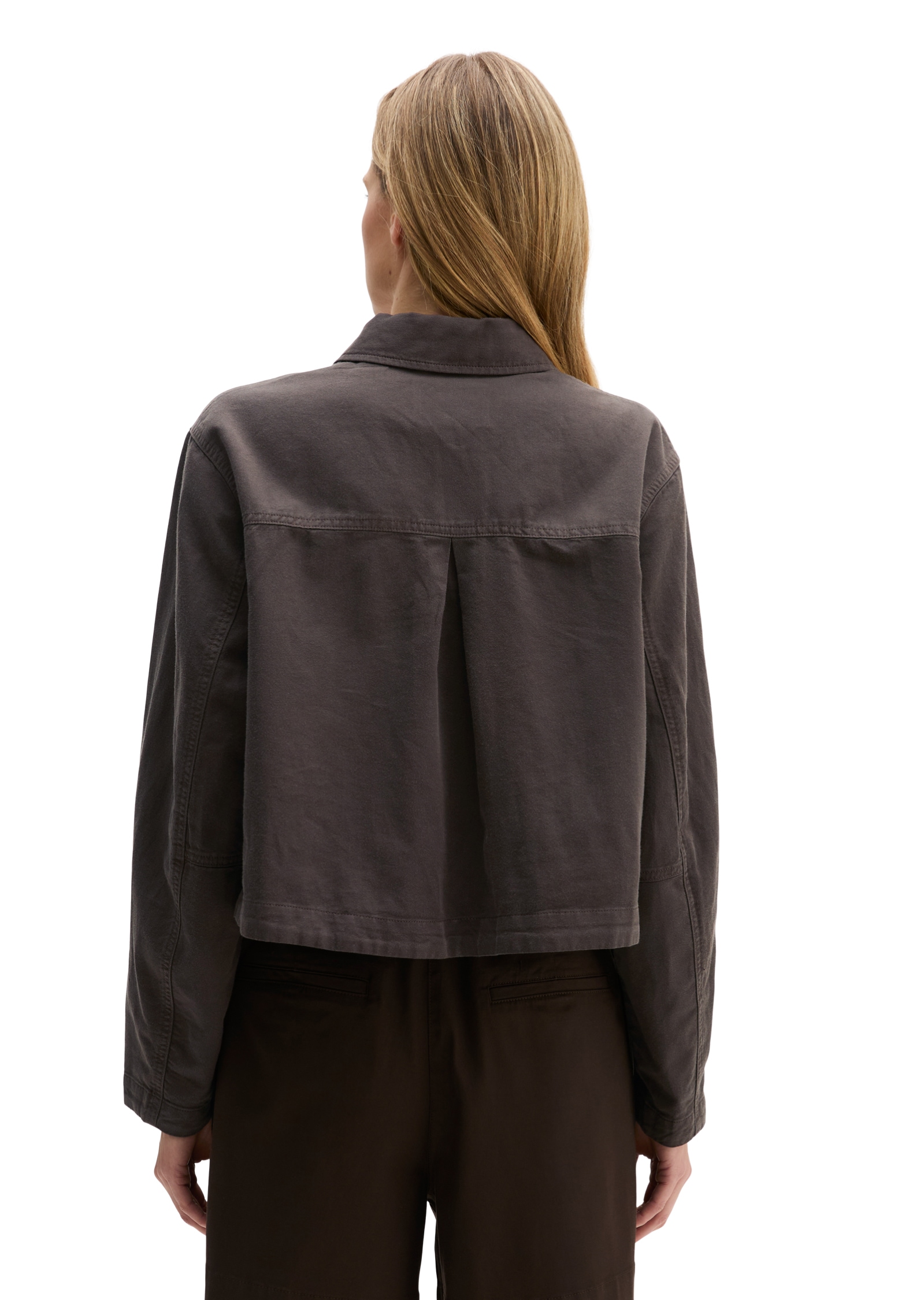 Marc O'Polo Hemdjacke A-Shape aus Organic Cotton-Lyocell-Leinen-Mix