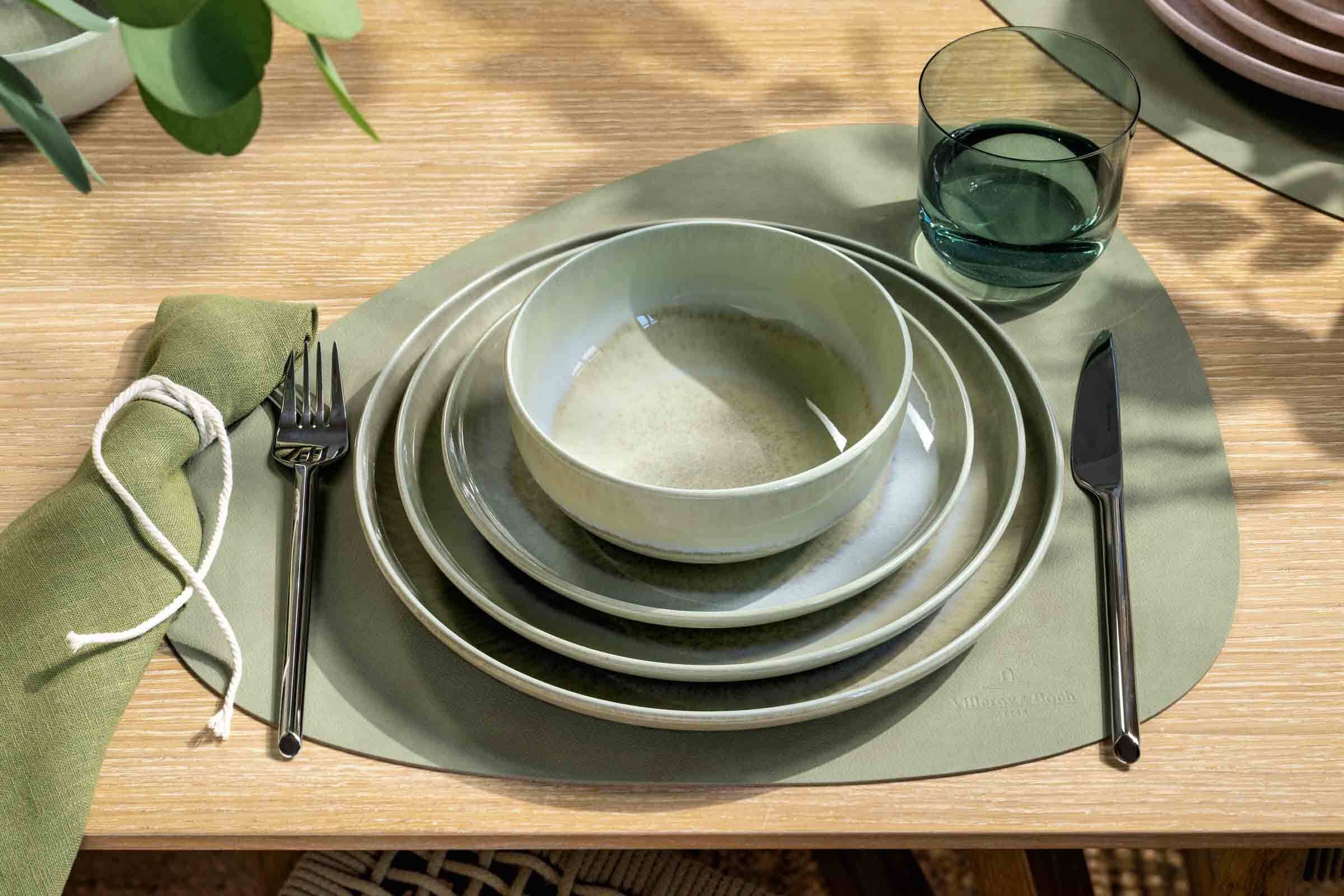 like. by Villeroy & Boch Schale »Müslischalen Perlemor Sand ø 14,9 cm 4er Set grün« 4 Spülmaschinenfest, Mikrowellensicher