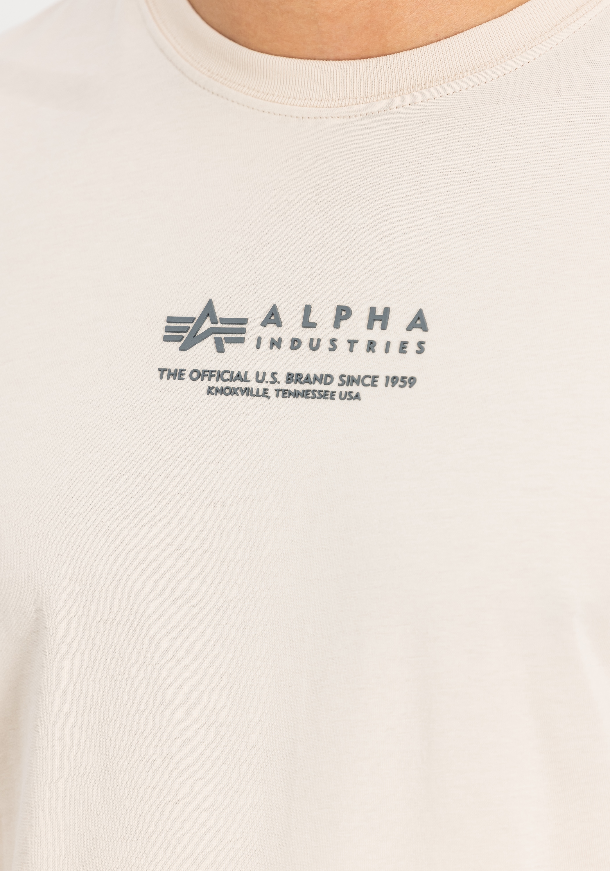 Alpha Industries T-Shirt Alpha Wording Blanc M 6