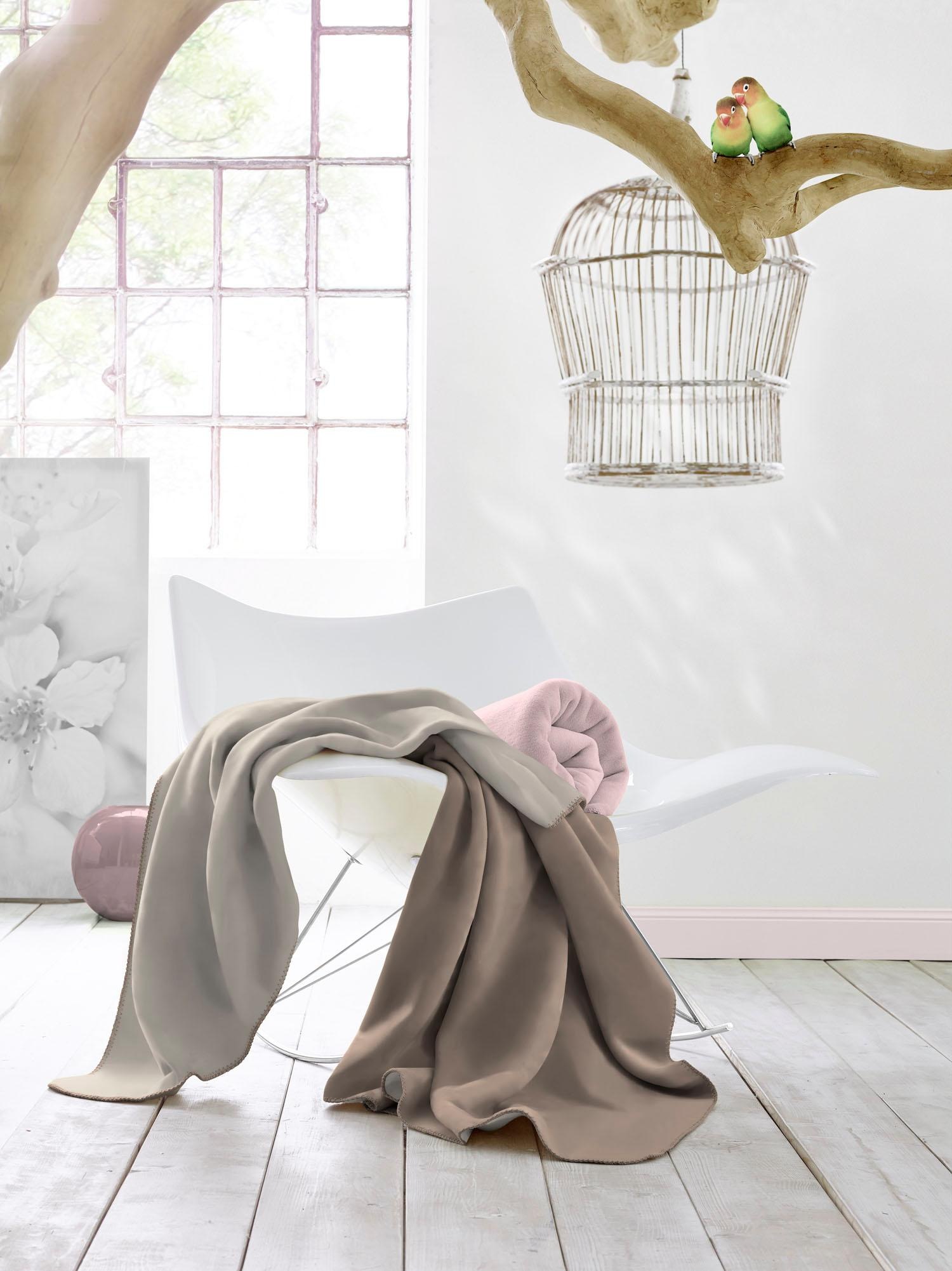 Biederlack Wohndecke »Marbod«, mit geketteltem Zierstich, Kuscheldecke