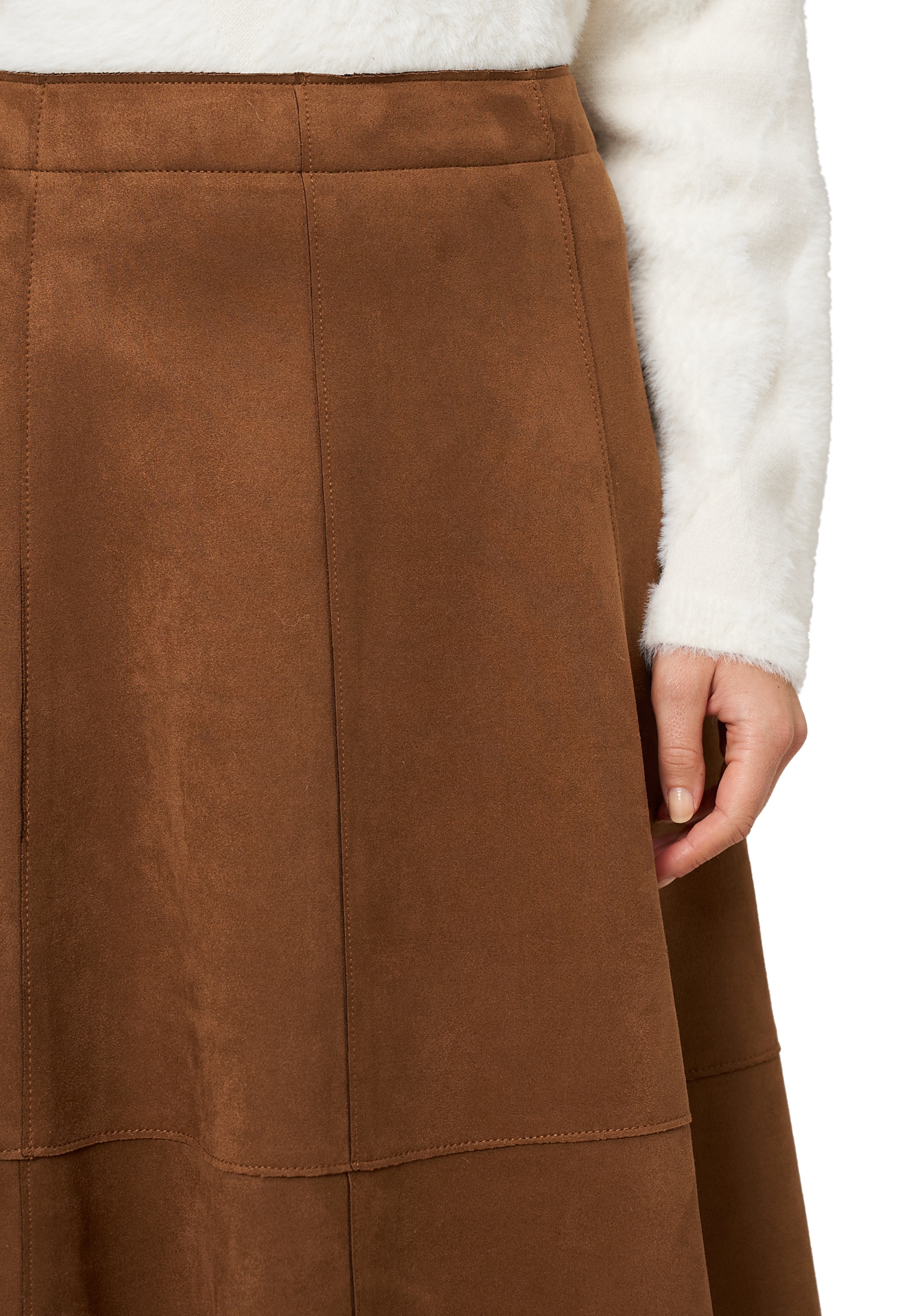 Zero Minirock »Damen in Velourlederoptik« Plain/ohne Details