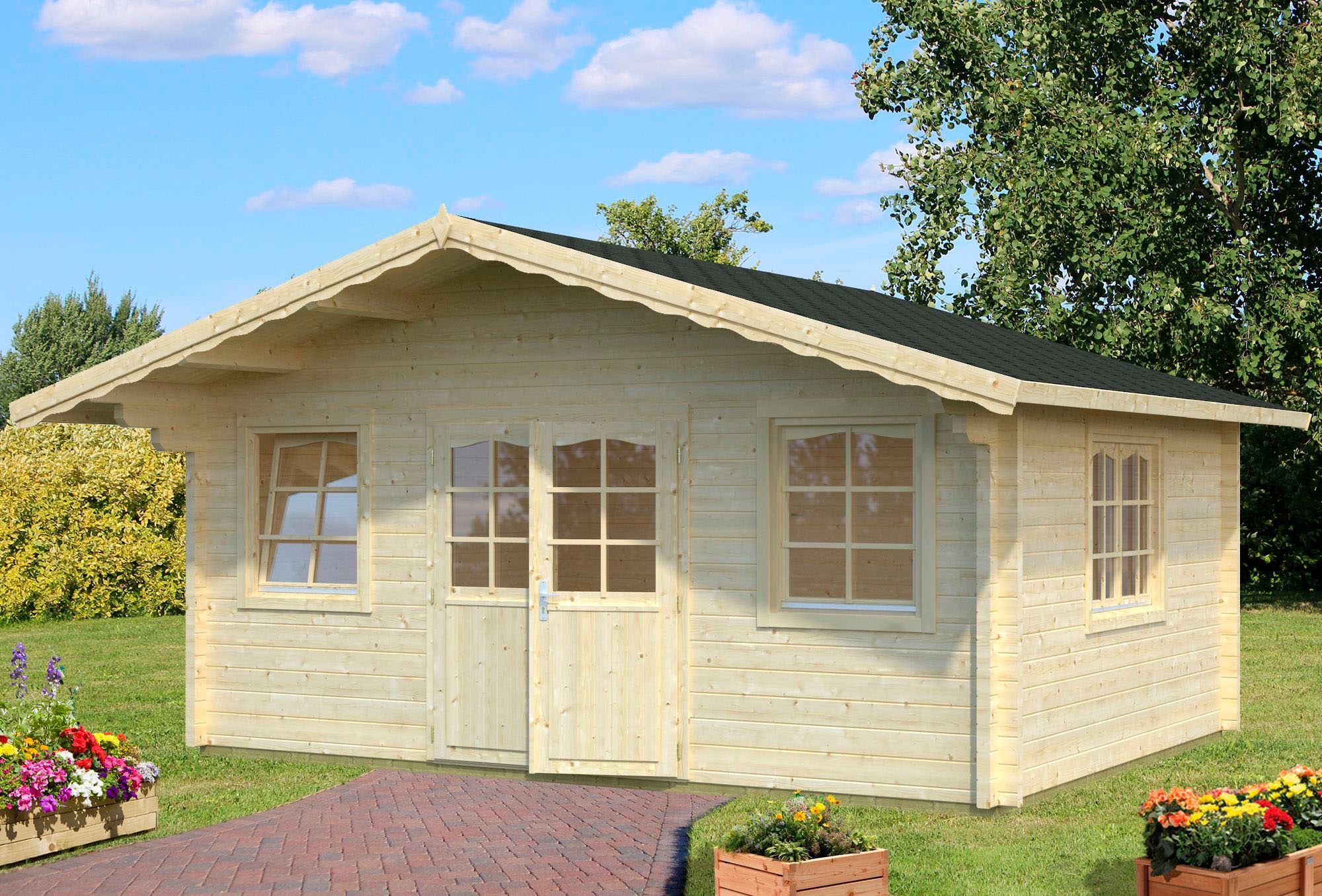 Palmako Helena 5.4m x 5.4m Log Cabin Garden Building (70mm)