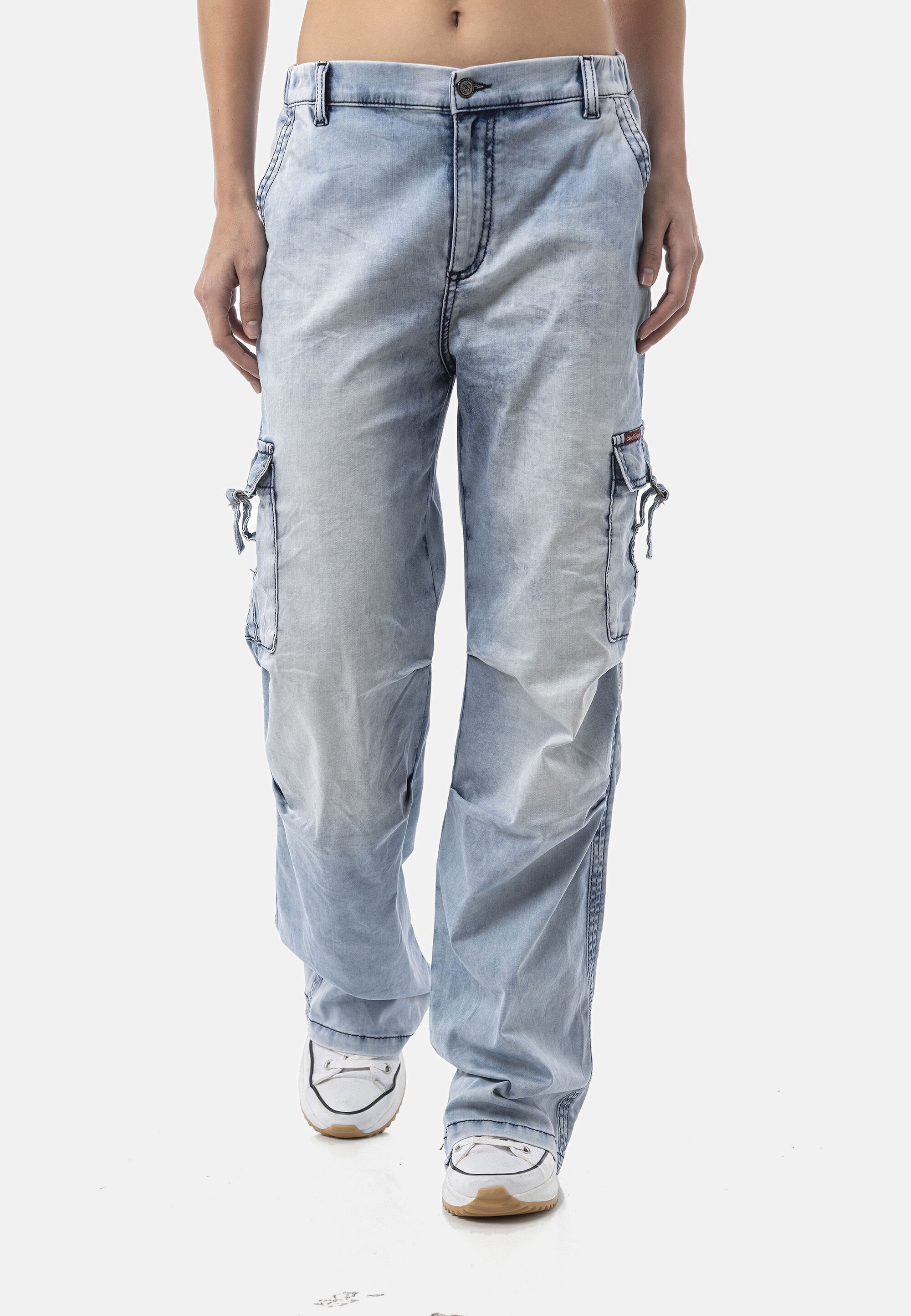 Cipo & Baxx Relax-fit-Jeans »WD544« Baggy leichte Sommerjeans