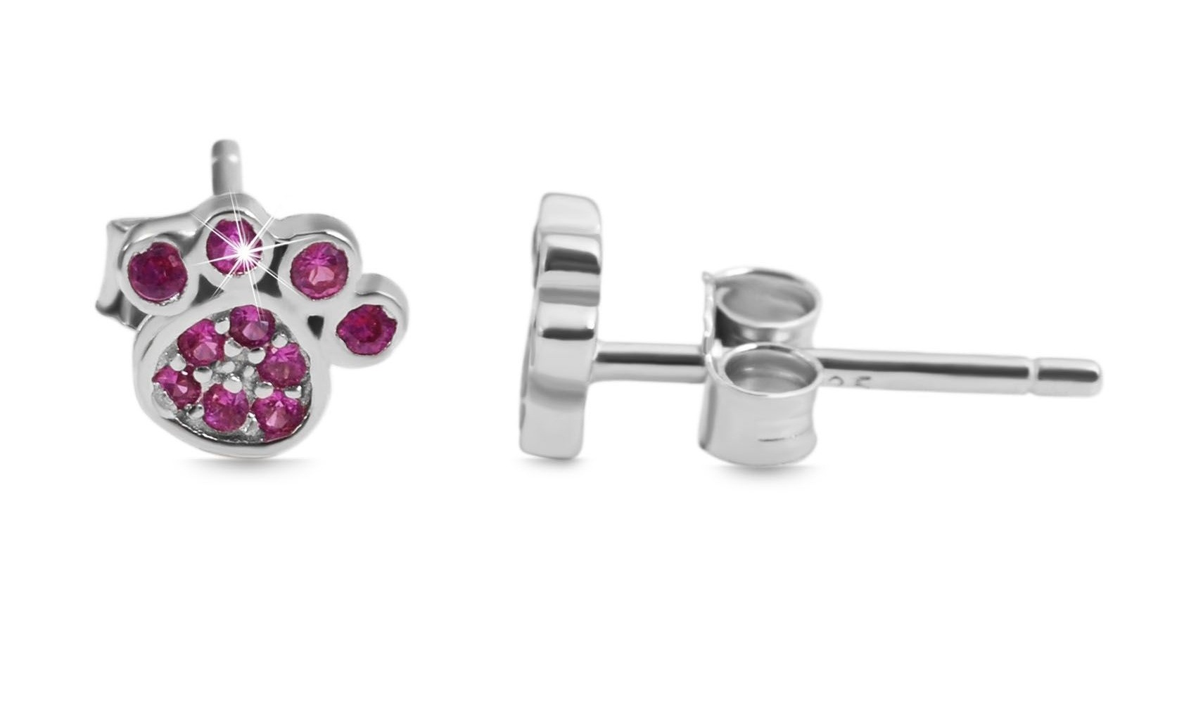 Adelia´s Paar Ohrhänger »Mädchen Ohrringe – Ohrstecker aus 925 Silber mit Zirkonia« Zum Verschenken – ideal zum Geburtstag